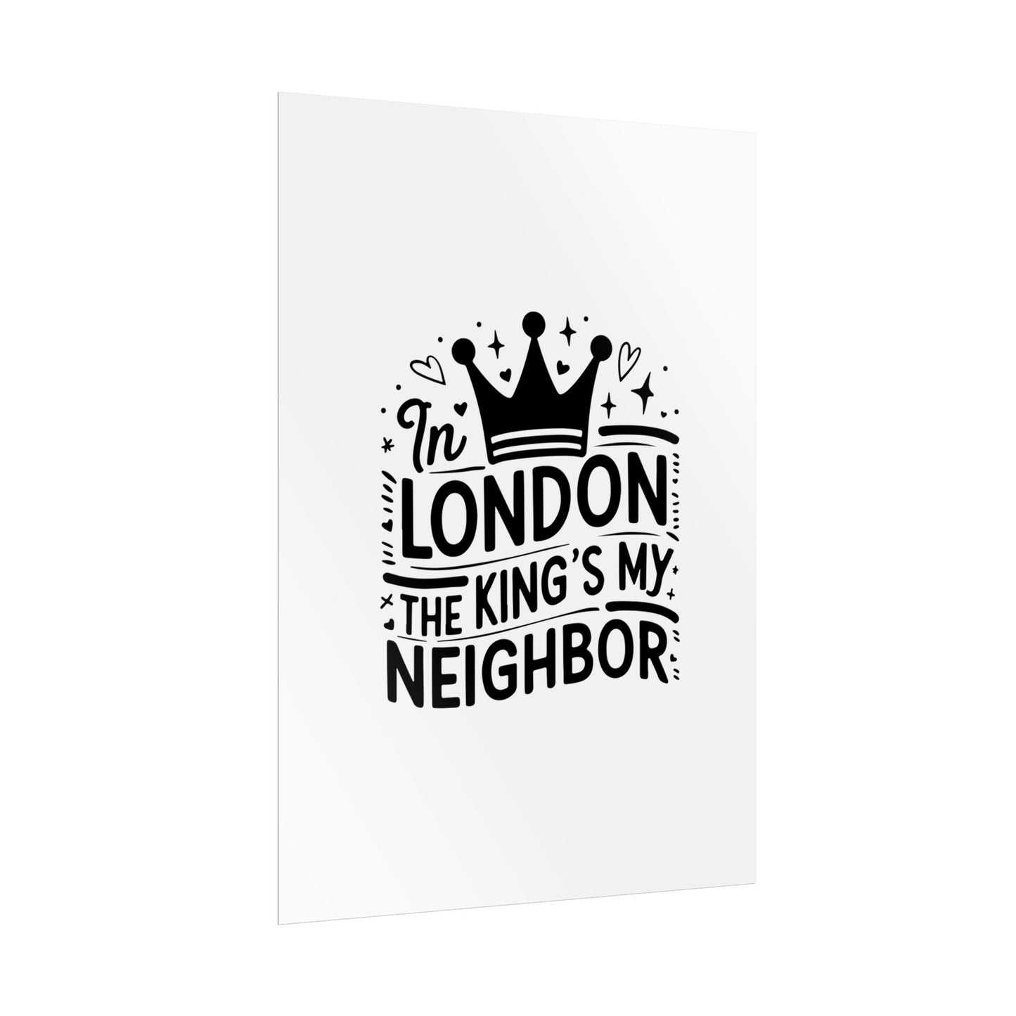 London Themed Rolled Poster - Whimsical Art Print for Home Decor, Gifts, Travel Lovers, Wall Art, Inspirational Quote