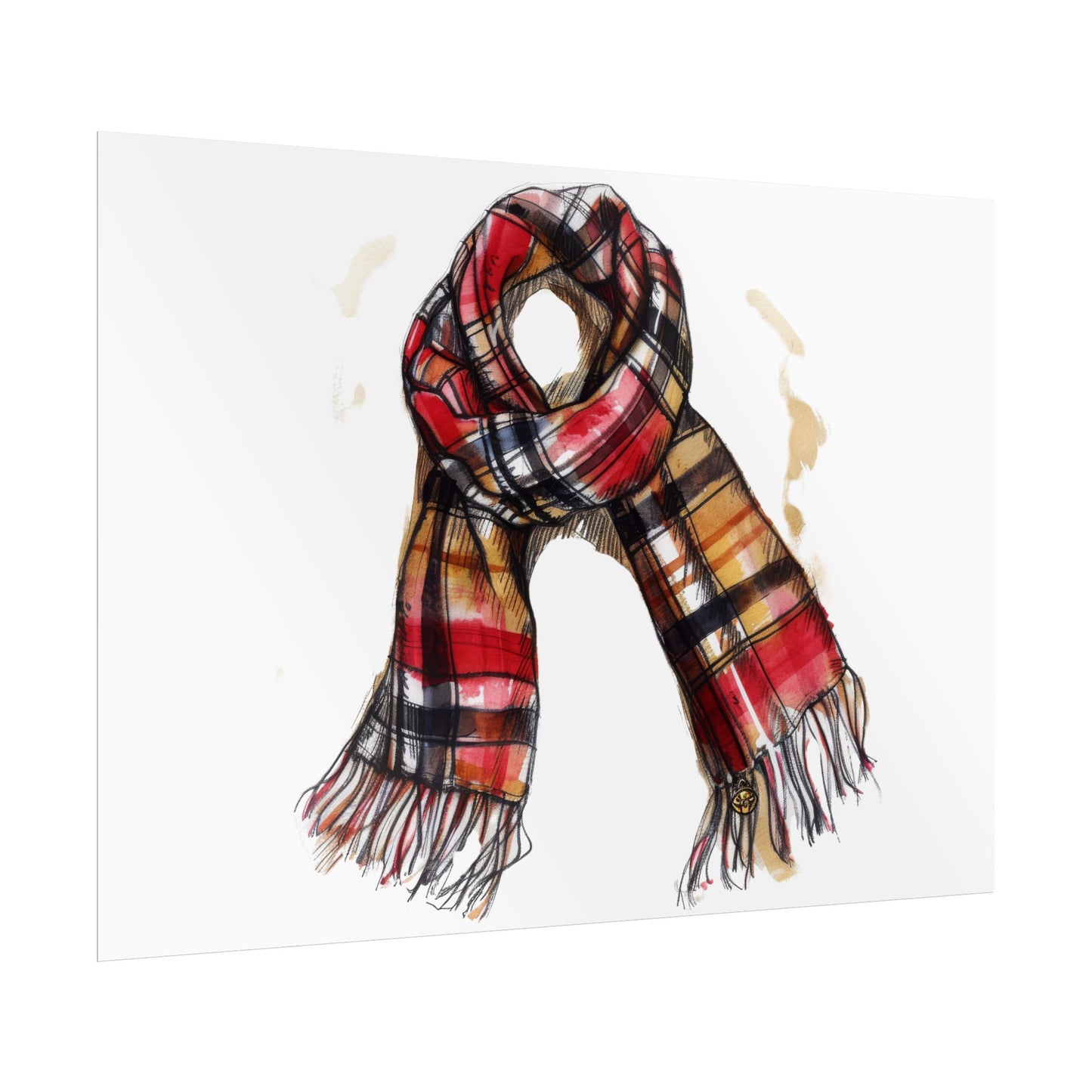 Cozy Scarf Wall Art - Fall Decor for Home, Rustic Style, Gift for Her, Cozy Vibes, Autumn Aesthetic
