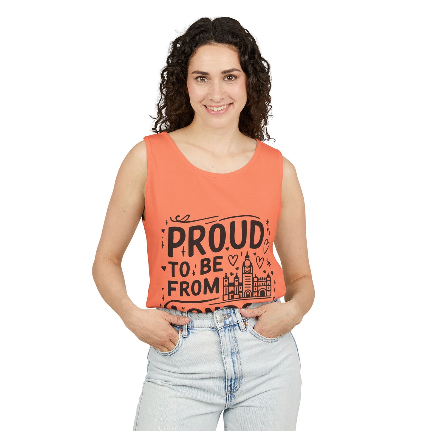 Unisex Garment-Dyed Tank Top - Proud to be from London