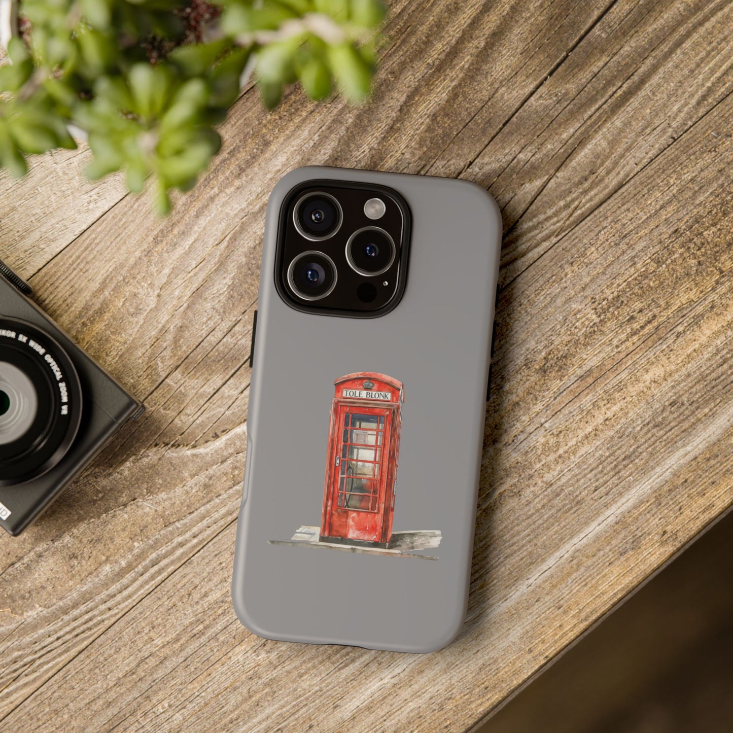 Red Phone Booth Phone Case, Vintage Style Case, Tough Cases for Gifts, Quirky Phone Accessories, Travel Lover's Gift
