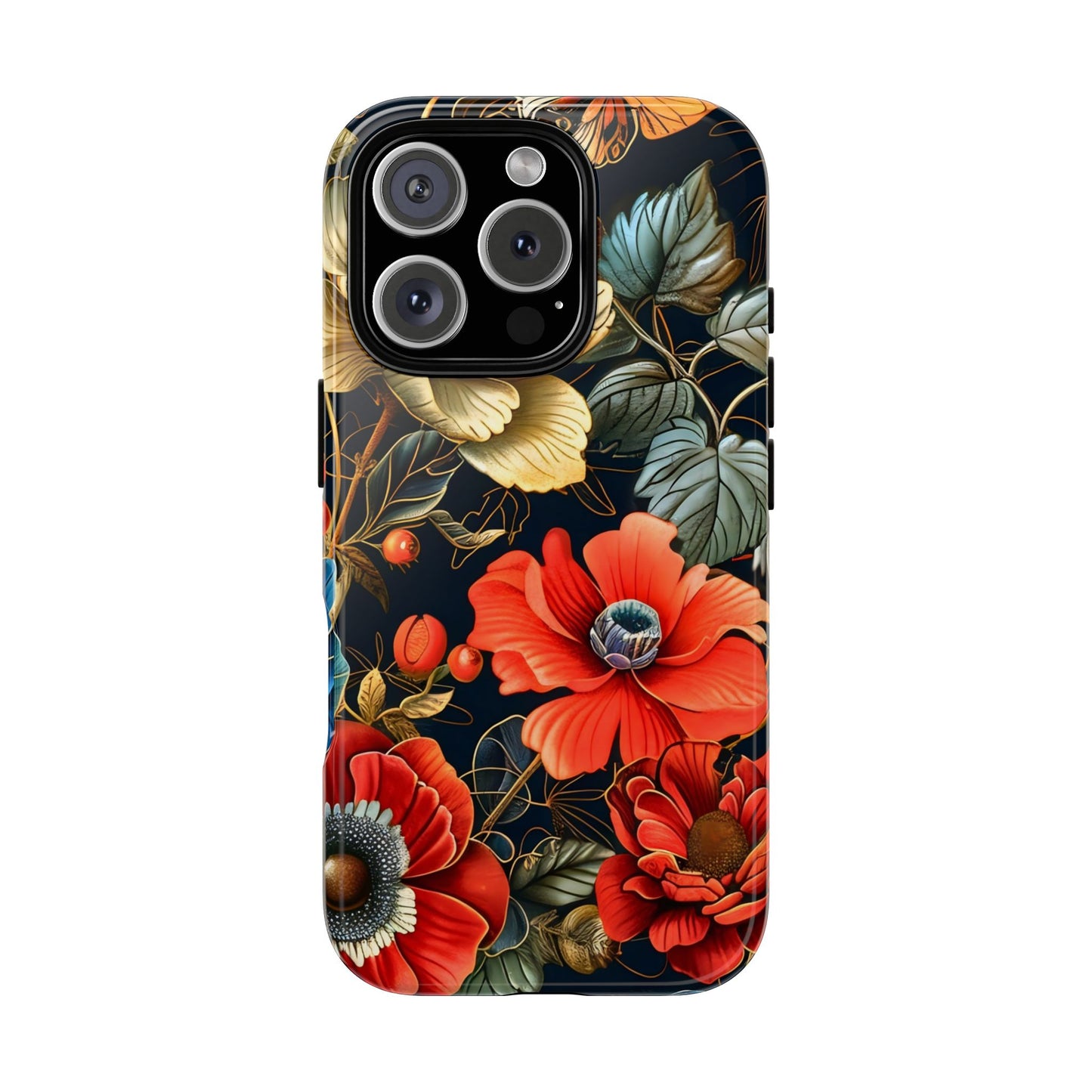 Floral Phone Case - Tough Cases for Stylish Protection, Floral Design, Gift for Her, Trendy Accessories, Phone Cover
