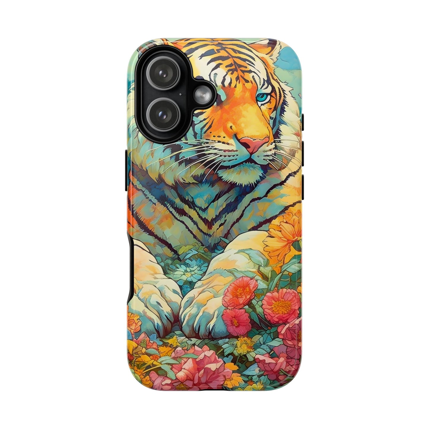 Tiger Jungle Phone Case, Colorful Tough Cases, Animal Lover Gift, Nature Phone Cover, Wildlife Decor, Birthday Present