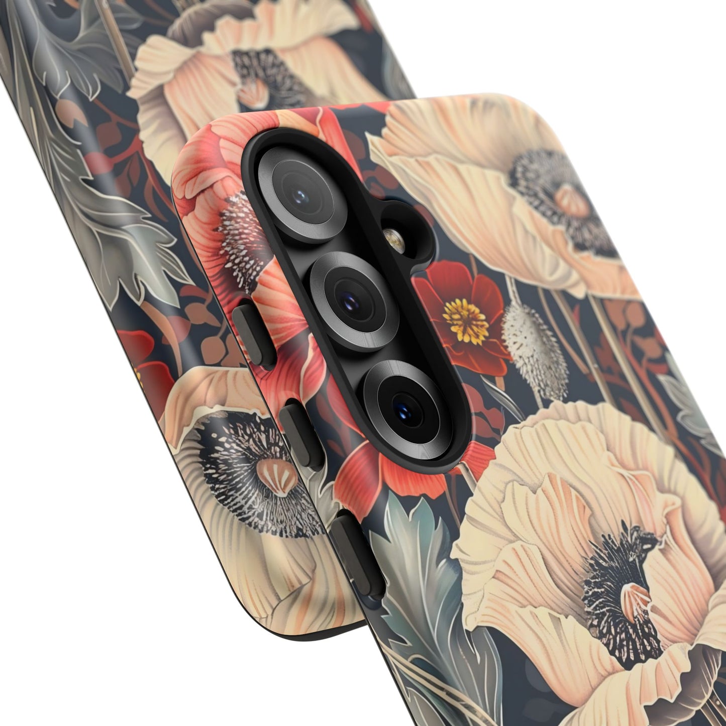 Floral iPhone Case, Tough Phone Cover, Artistic Protection, Flower Design, Unique Gift for Her, Phone Accessory, Trendy Tech