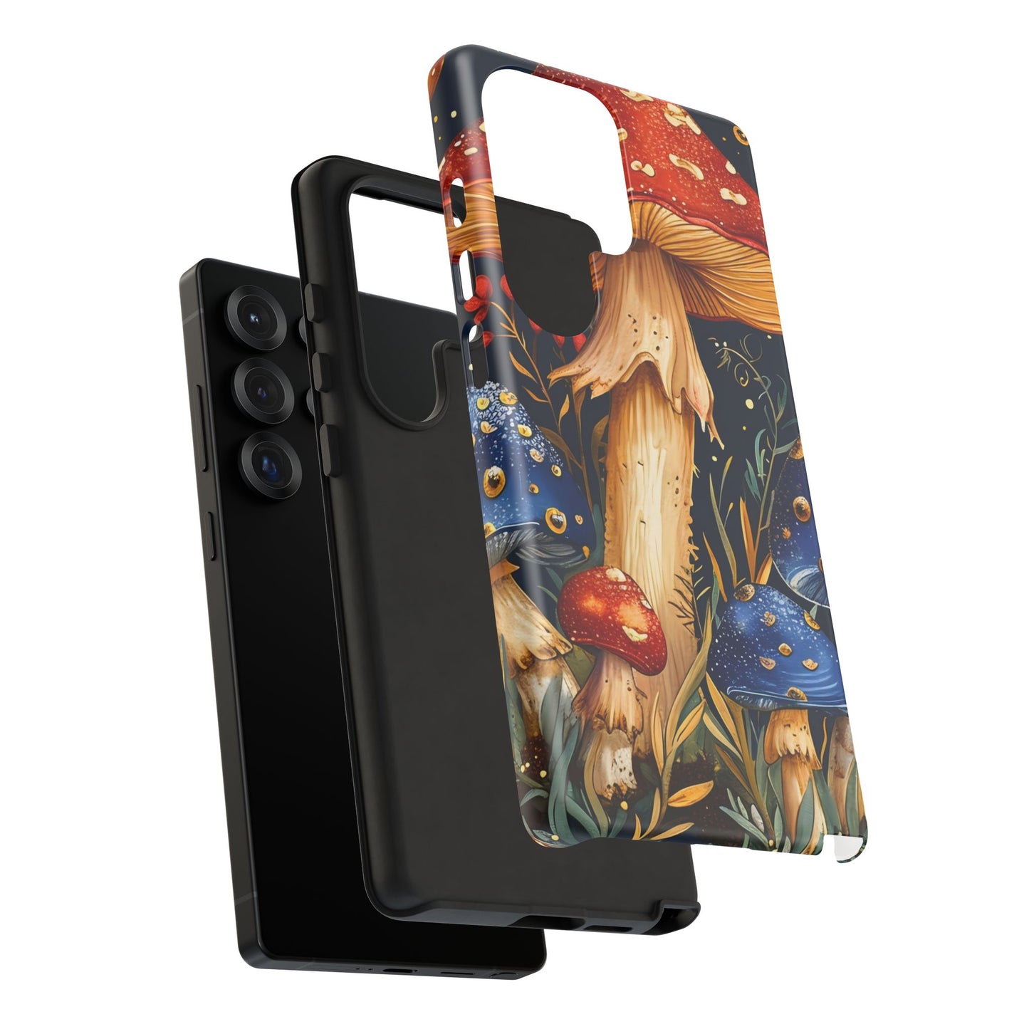 Mushroom Phone Case with Nature Design, Tough Phone Cover, Eco-Friendly Case, Gift for Nature Lovers, Unique Phone Accessory