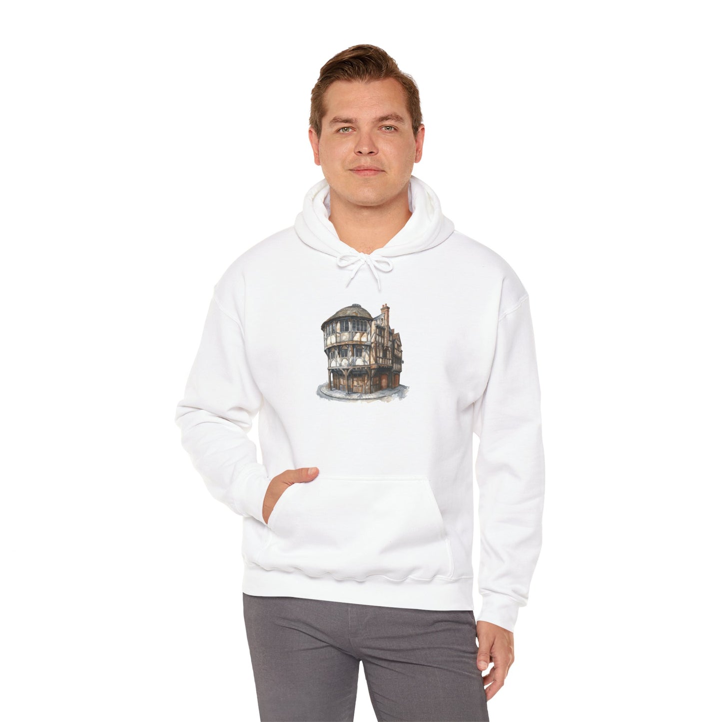 Unisex Heavy Blend™ Hooded Sweatshirt - Cozy British Pub