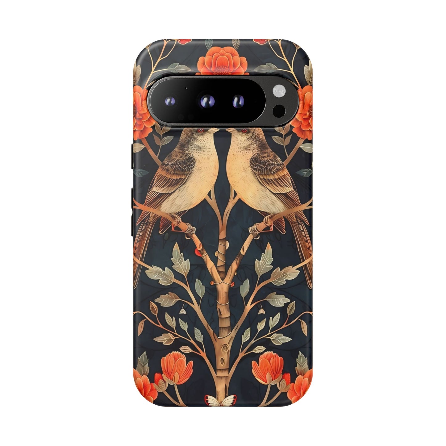 Floral Phone Case – Tough Cases with Bird Design, Unique Gift for Nature Lovers, Stylish Tech Accessory, Phone Cover, Artistic Case