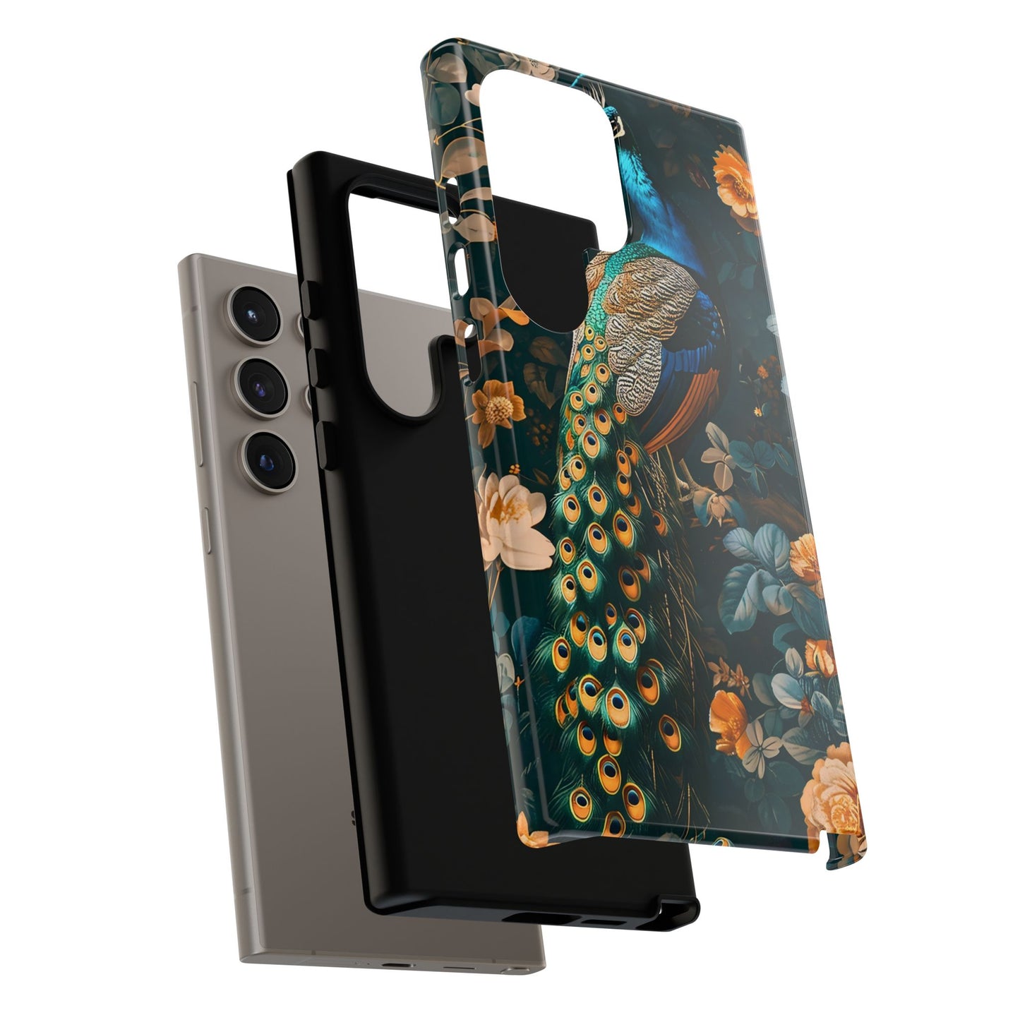 Peacock Phone Case - Elegant Floral Design, Tough Case for Protection, Unique Gift for Nature Lovers, Stylish Accessory, Eco-Friendly
