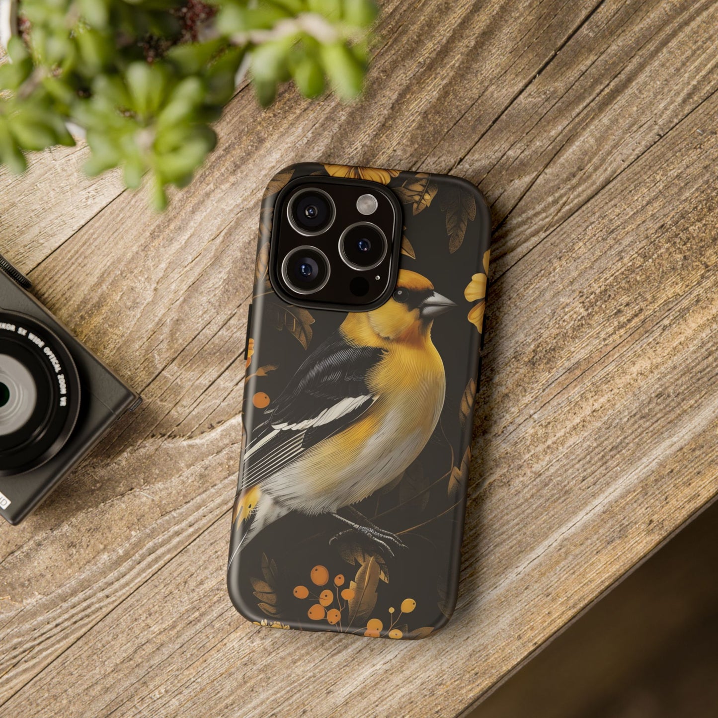 Elegant Bird Phone Case - Tough Cases, Phone Accessories, Wildlife Gifts, Nature Lover, Floral Design, Unique Cases