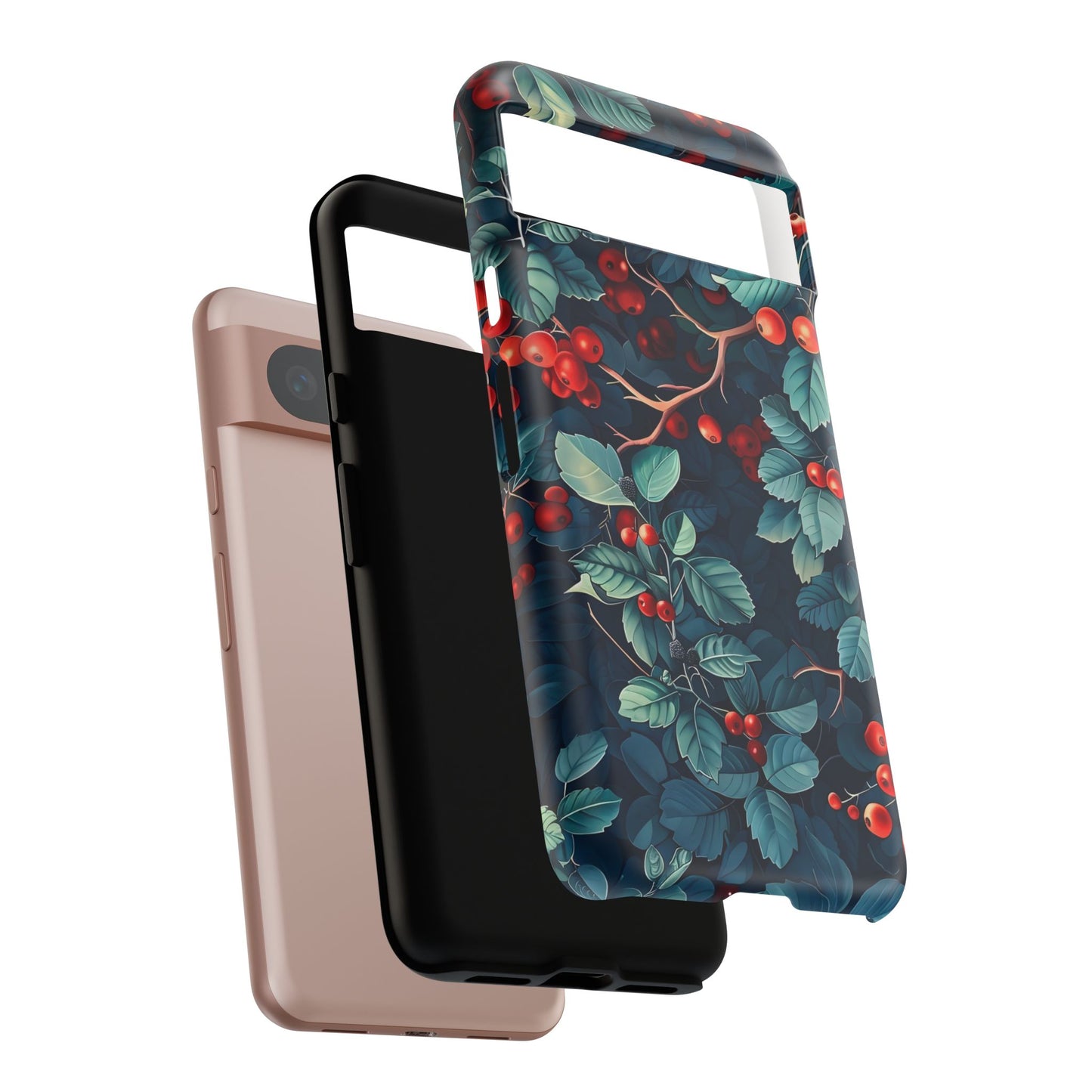 Berry Blossom Phone Case - Nature Lover's Gift, Floral Design, Cute Accessory for Spring, Unique Tech Cover, Perfect for Holidays