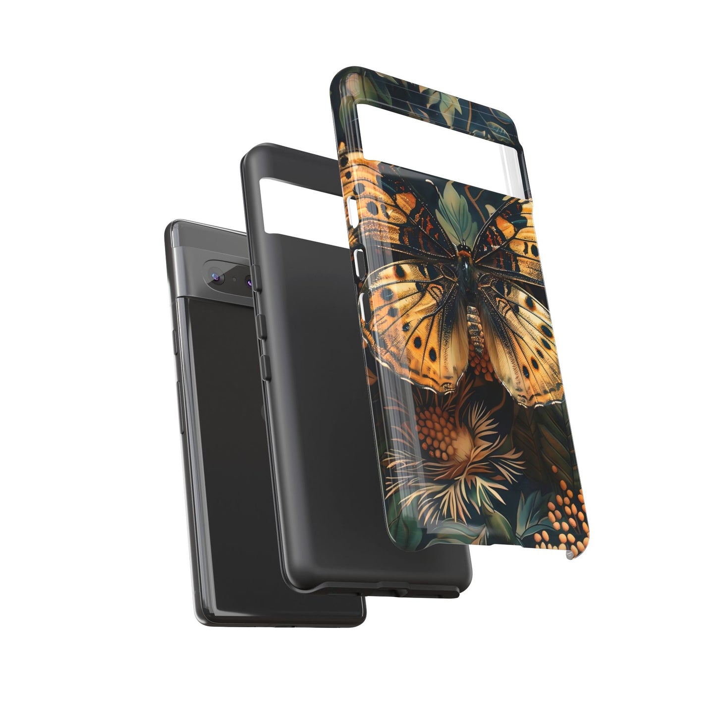 Butterfly Floral Phone Case, Tough Cases, Protective Cover, Unique Gift, Nature Lover, Art Print, Spring Decor