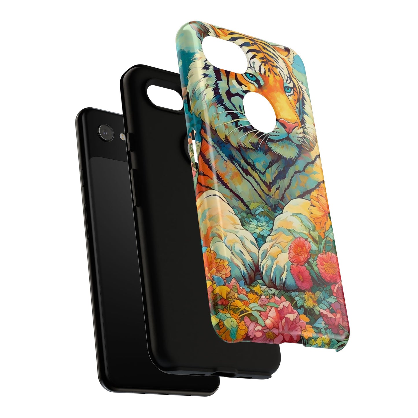 Tiger Jungle Phone Case, Colorful Tough Cases, Animal Lover Gift, Nature Phone Cover, Wildlife Decor, Birthday Present