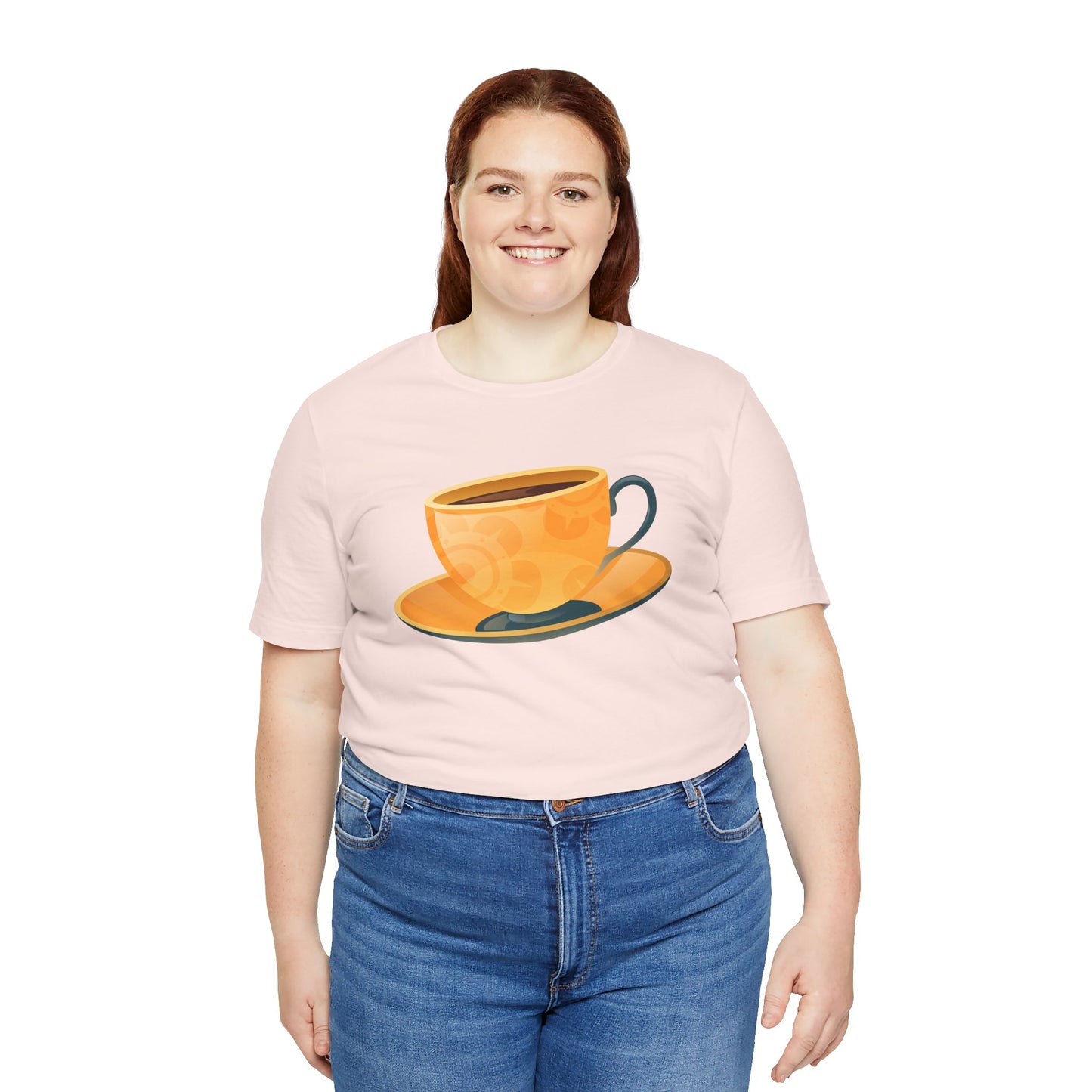 Unisex Jersey Short Sleeve Tee - Elegant British Tea Cup - Classic Tea Time Style