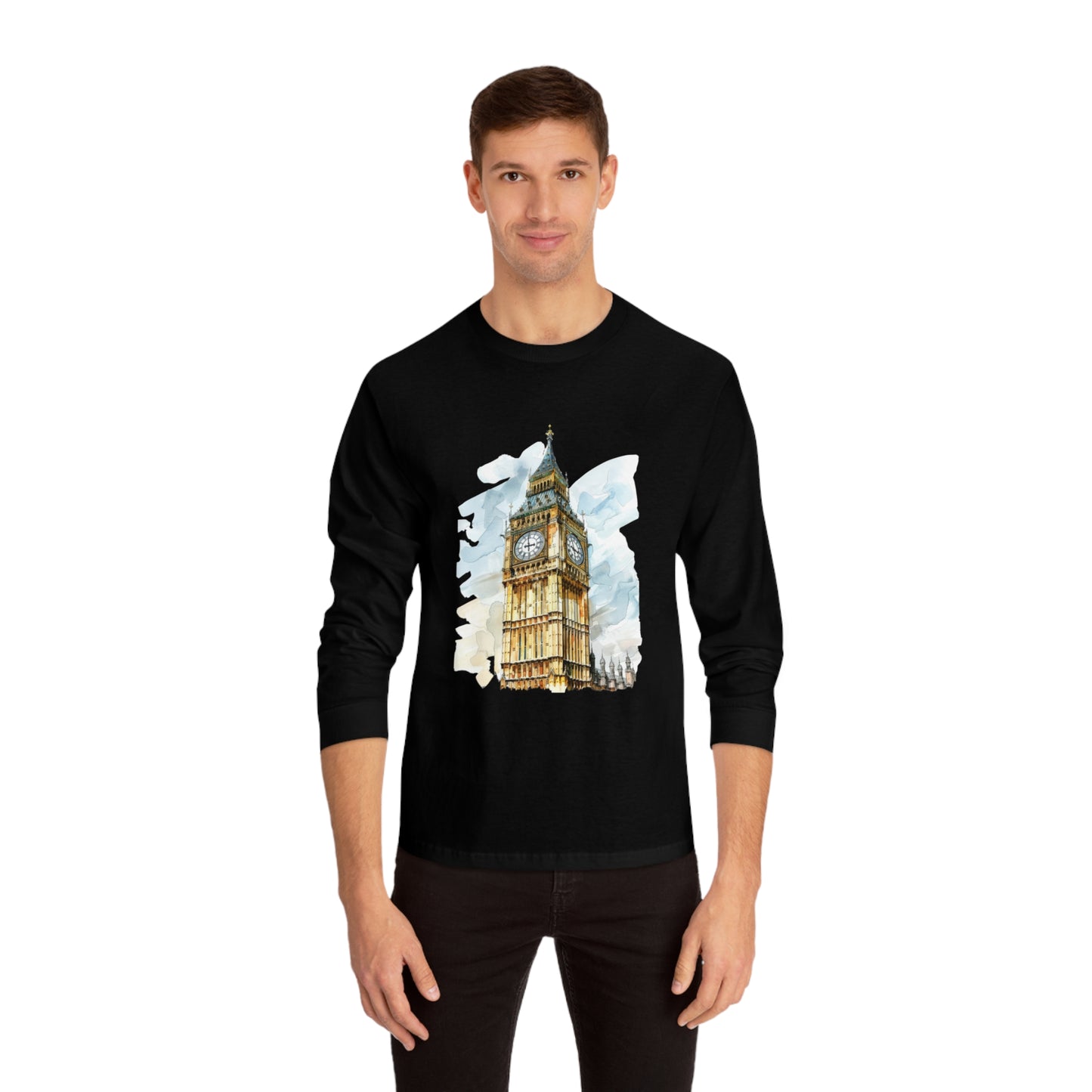 Unisex Classic Long Sleeve T-Shirt - Iconic Big Ben Clock Tower Design