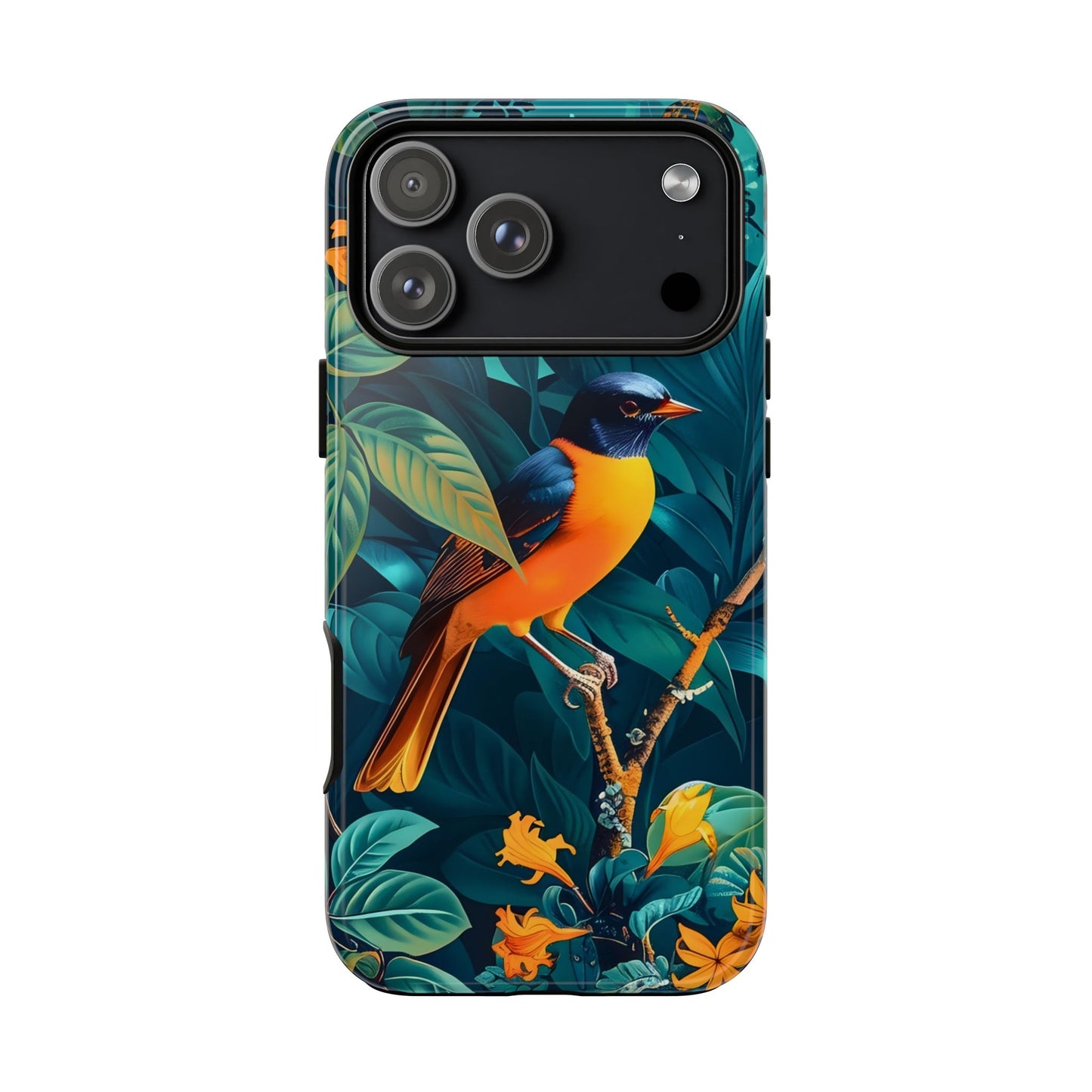 Tough Cases: Vibrant Bird Phone Case, Nature Lover Gift, Eco-Friendly Cover, Floral Design, Spring Decor