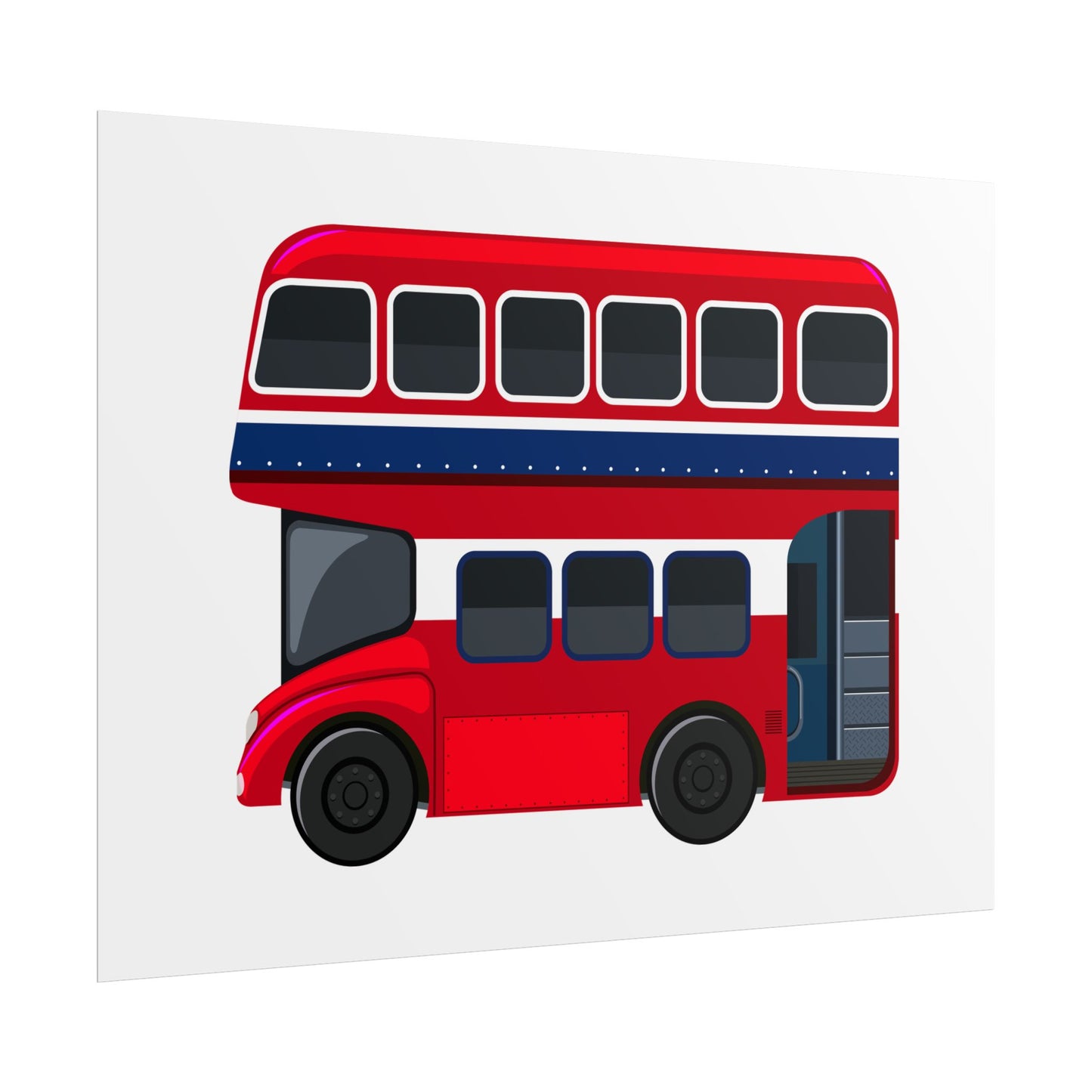 Red Double Decker Bus Rolled Posters