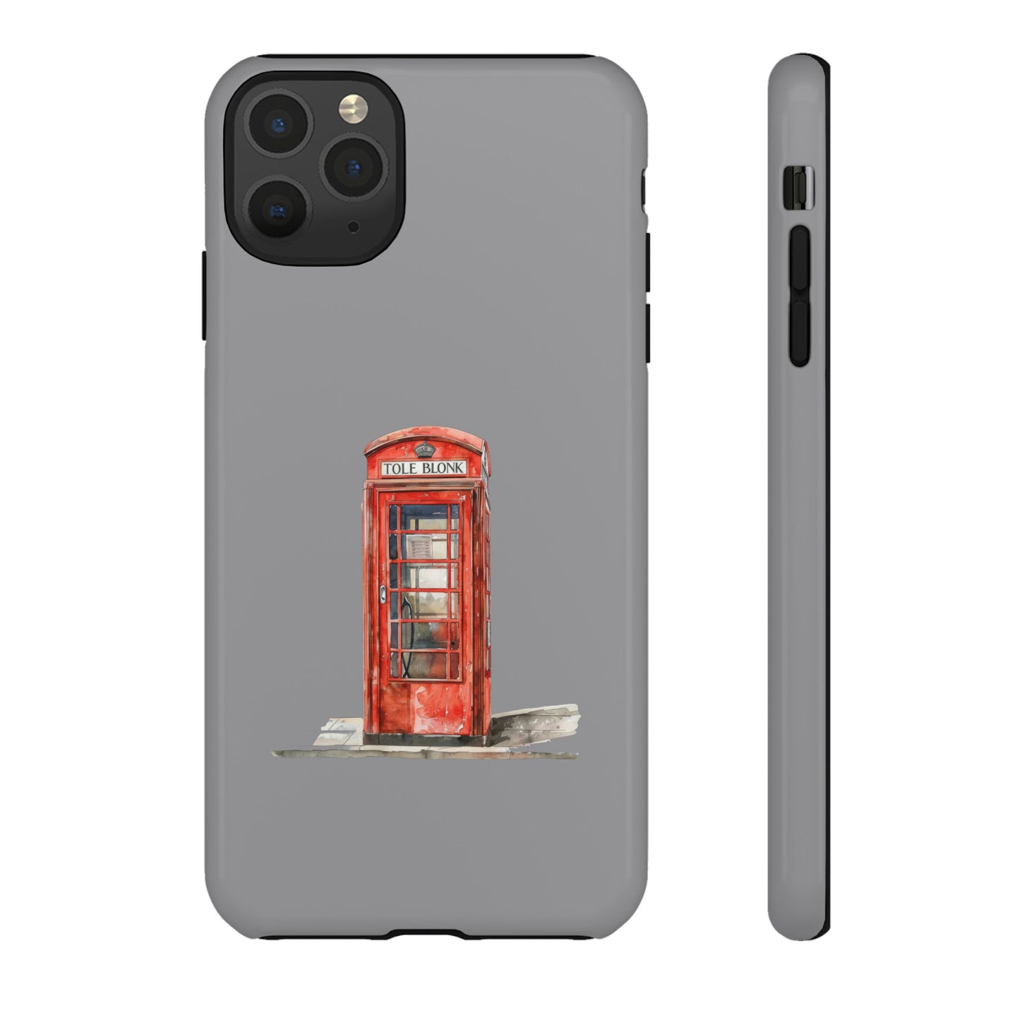 Red Phone Booth Phone Case, Vintage Style Case, Tough Cases for Gifts, Quirky Phone Accessories, Travel Lover's Gift