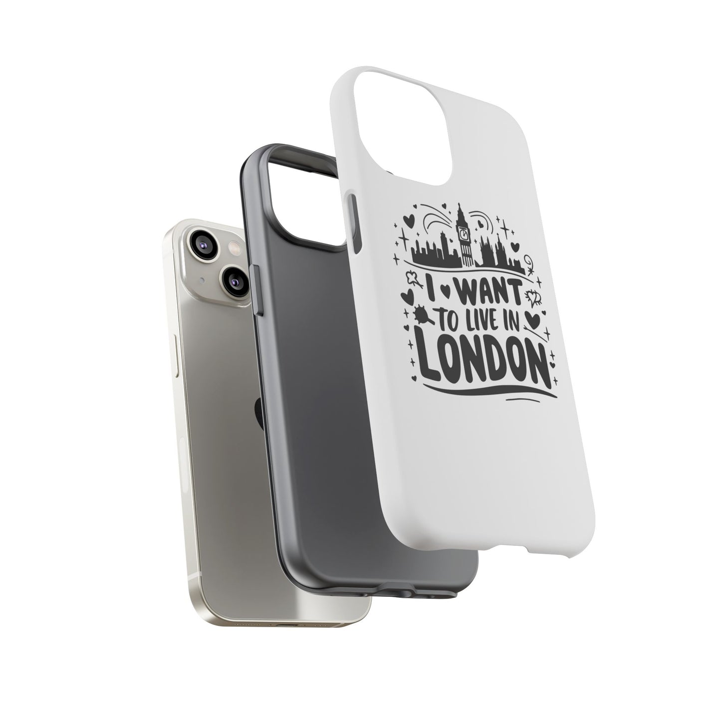 London City iPhone Case, Tough Phone Cover, Travel Gift, London Souvenir, Adventure Accessory, Wanderlust Decor