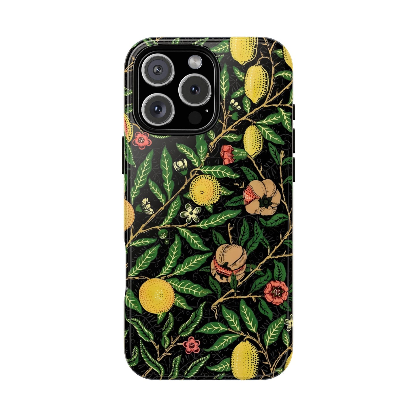 Tough Cases Phone Case, Floral Phone Cover, Tough Phone Protection, Gift for Plant Lovers, Black Background, Eco-Friendly Design