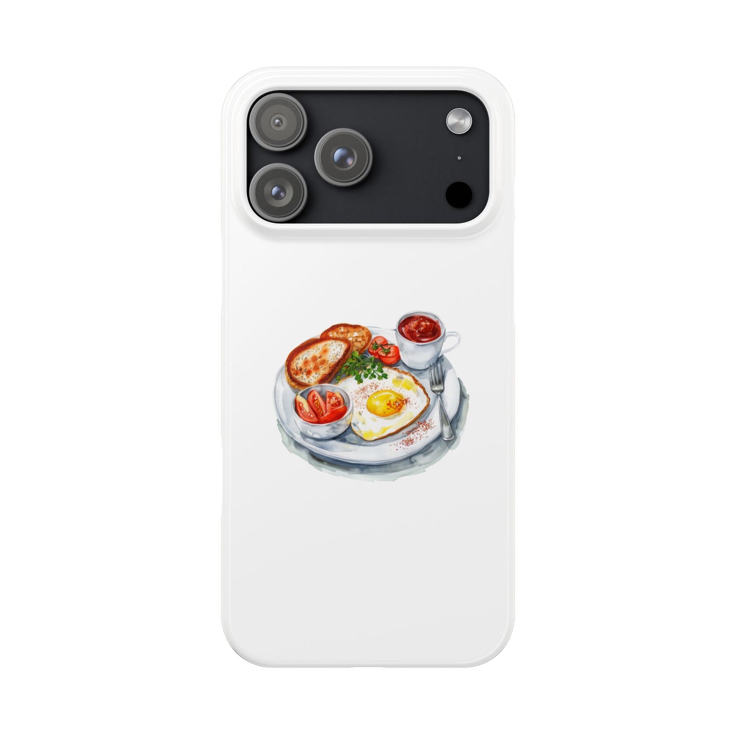 Breakfast Lover Slim Phone Cases, Cute Food Phone Accessories, Coffee Morning Aesthetic, Gift for Foodies, Kitchen Decor Cases