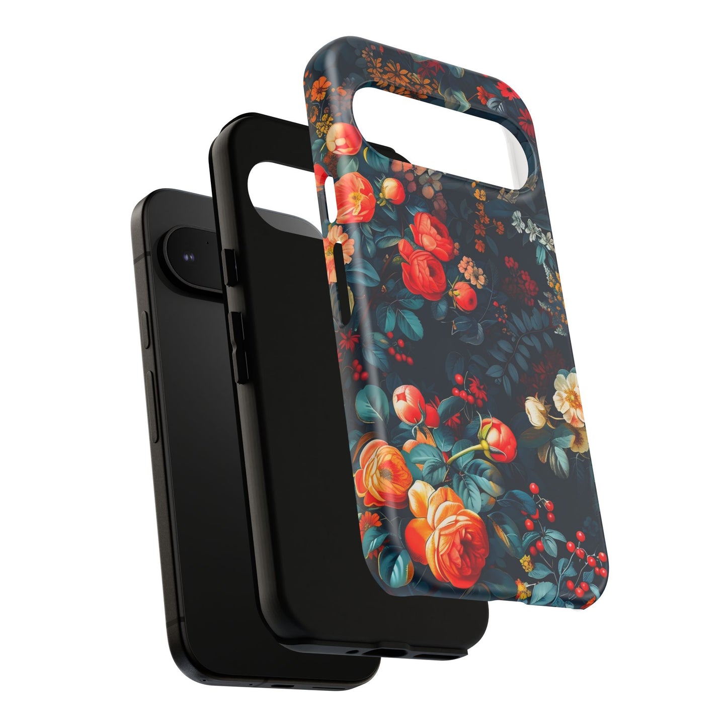 Floral Phone Case - Tough Cases, iPhone Protection, Elegant Floral Design, Gift for Her, Stylish Tech Accessory