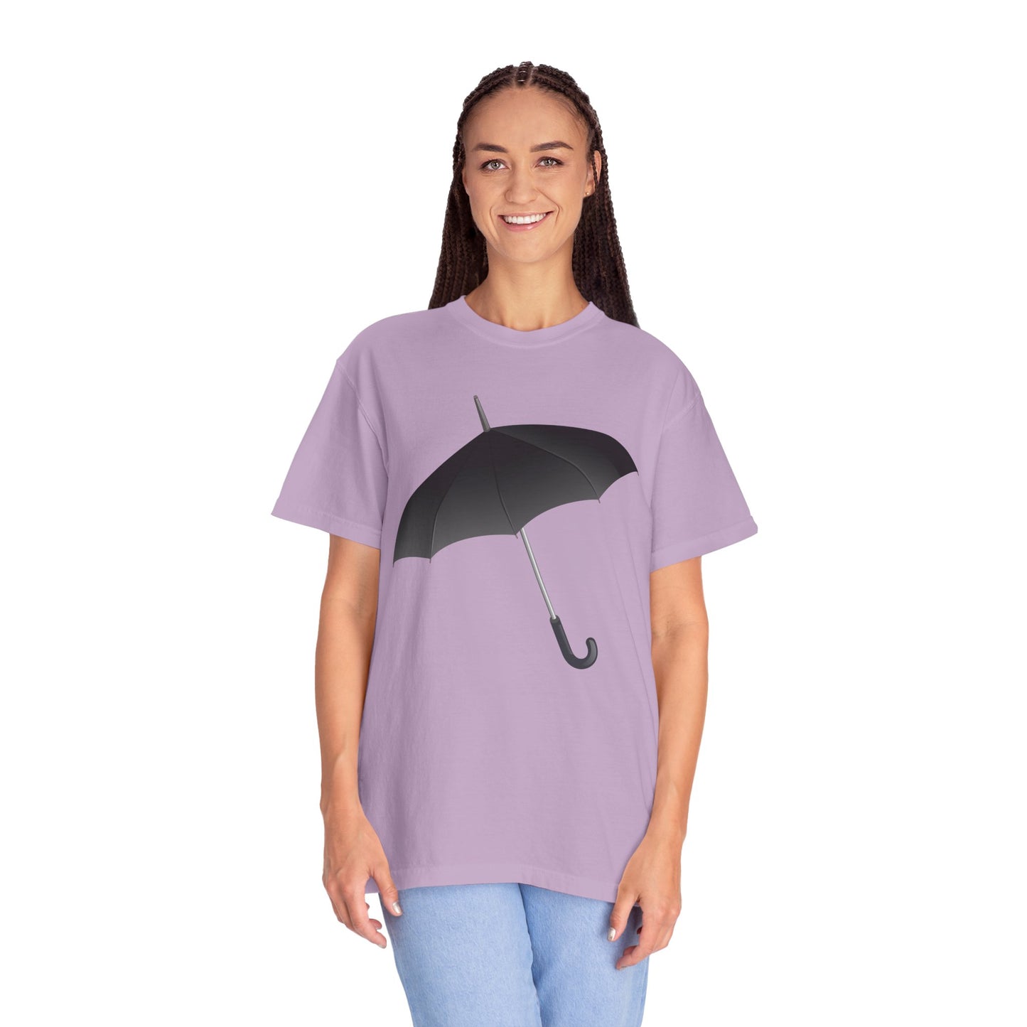 Unisex Garment-Dyed T-shirt - Regal Royal Umbrella - Elegant and Majestic Design