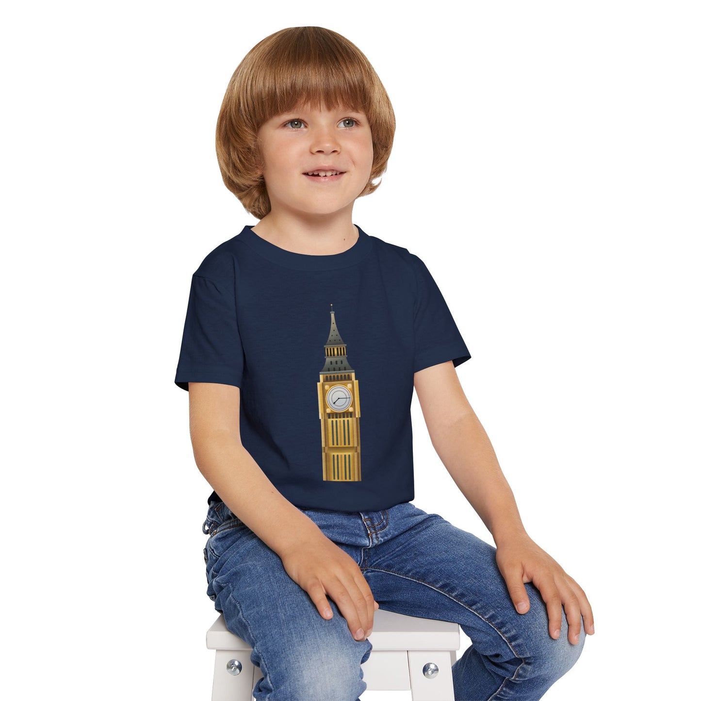 Toddler T-Shirt - Big Ben Tower Watercolor Art Print - Cute London Landmark Tee