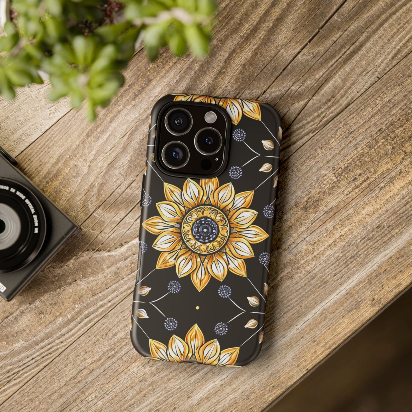 Floral Phone Case with Mandala Design, Tough Cases for iPhone & Samsung, Boho Style, Gift for Her, Unique Accessories