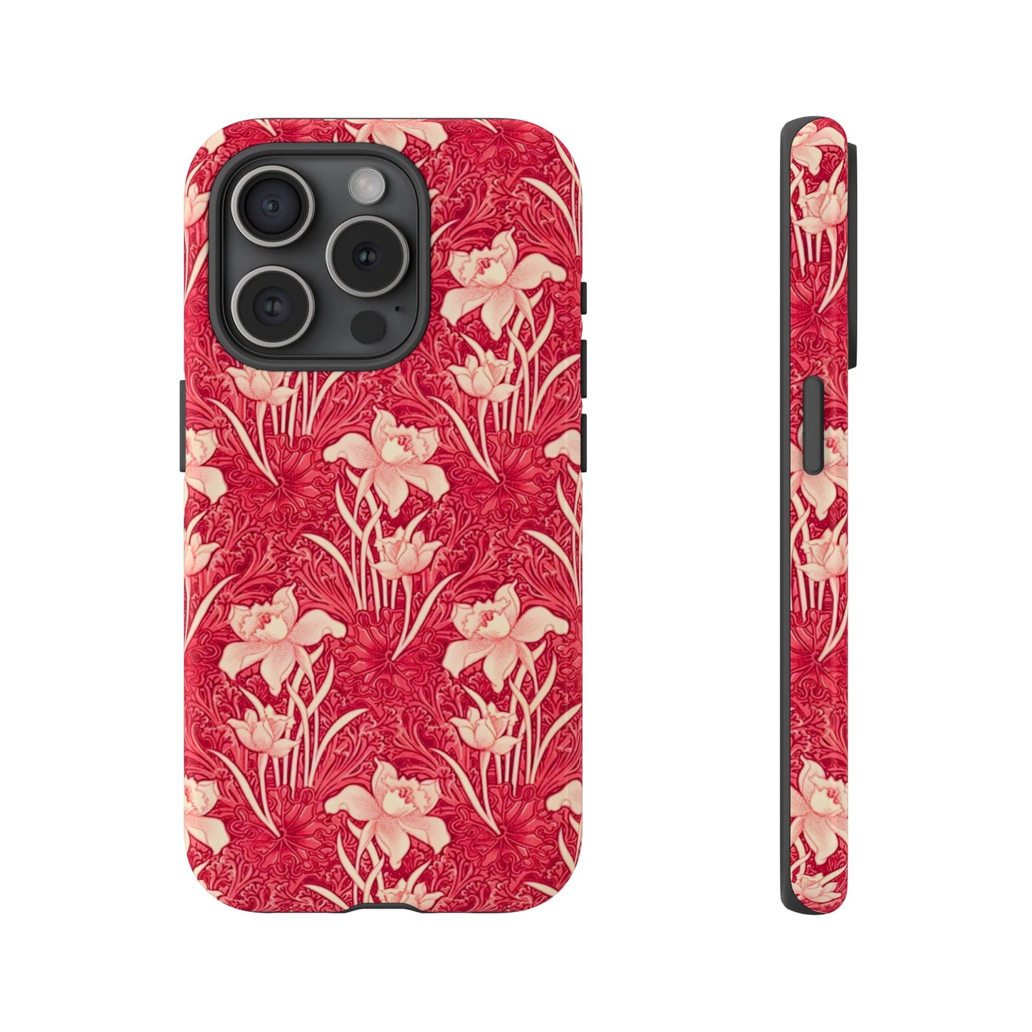 Floral Tough Phone Case - Durable, Stylish Accessory, Perfect Gift for Her, Floral Pattern, Customizable, Ideal for Daily Use
