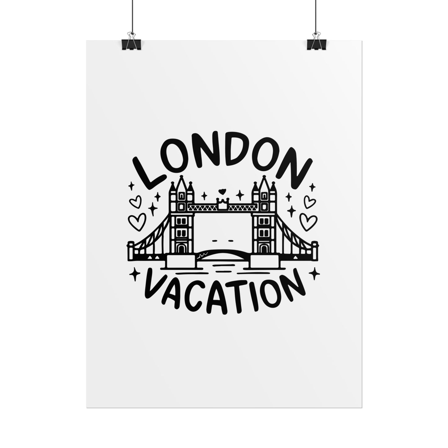 London Vacation Rolled Poster - Travel Decor for Home, Wall Art Print, Gift for Travelers, London Artwork, Holiday Gift Idea