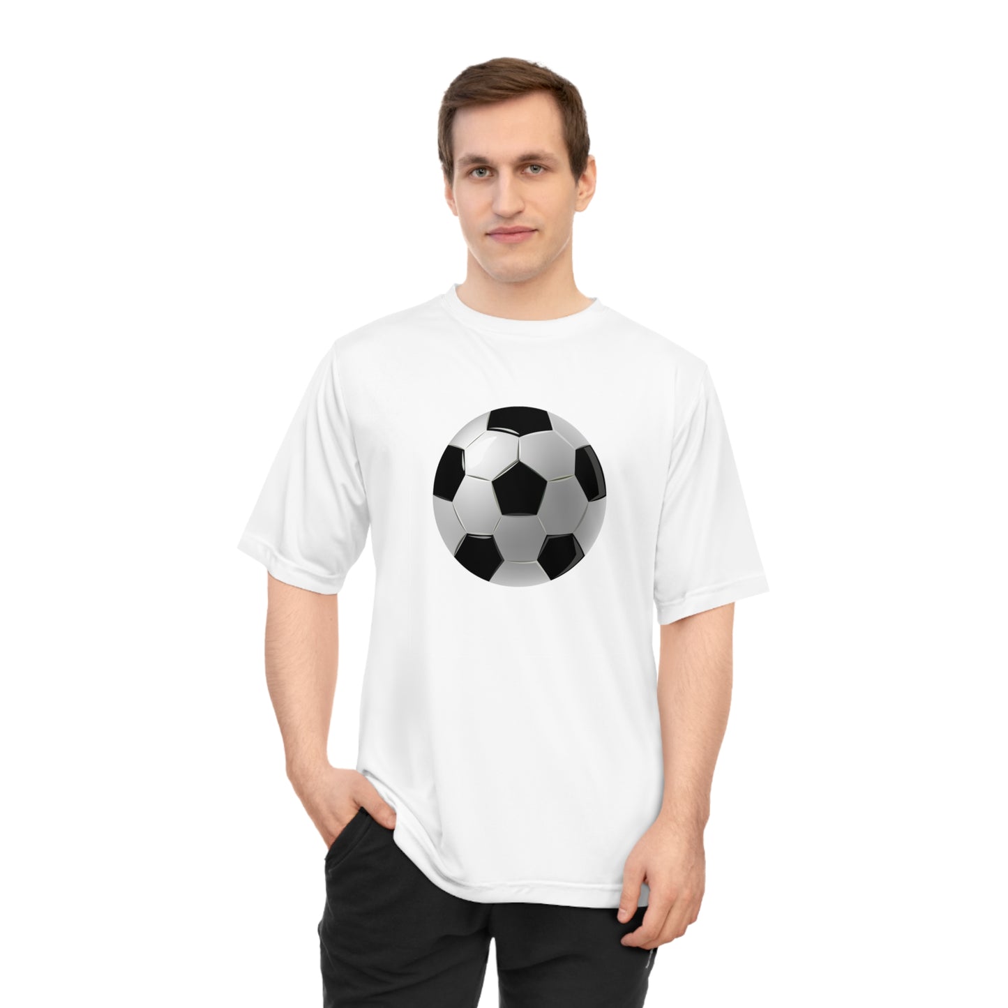 Unisex Zone Performance T-shirt - Dynamic Football Design - Sports Passion and Energy