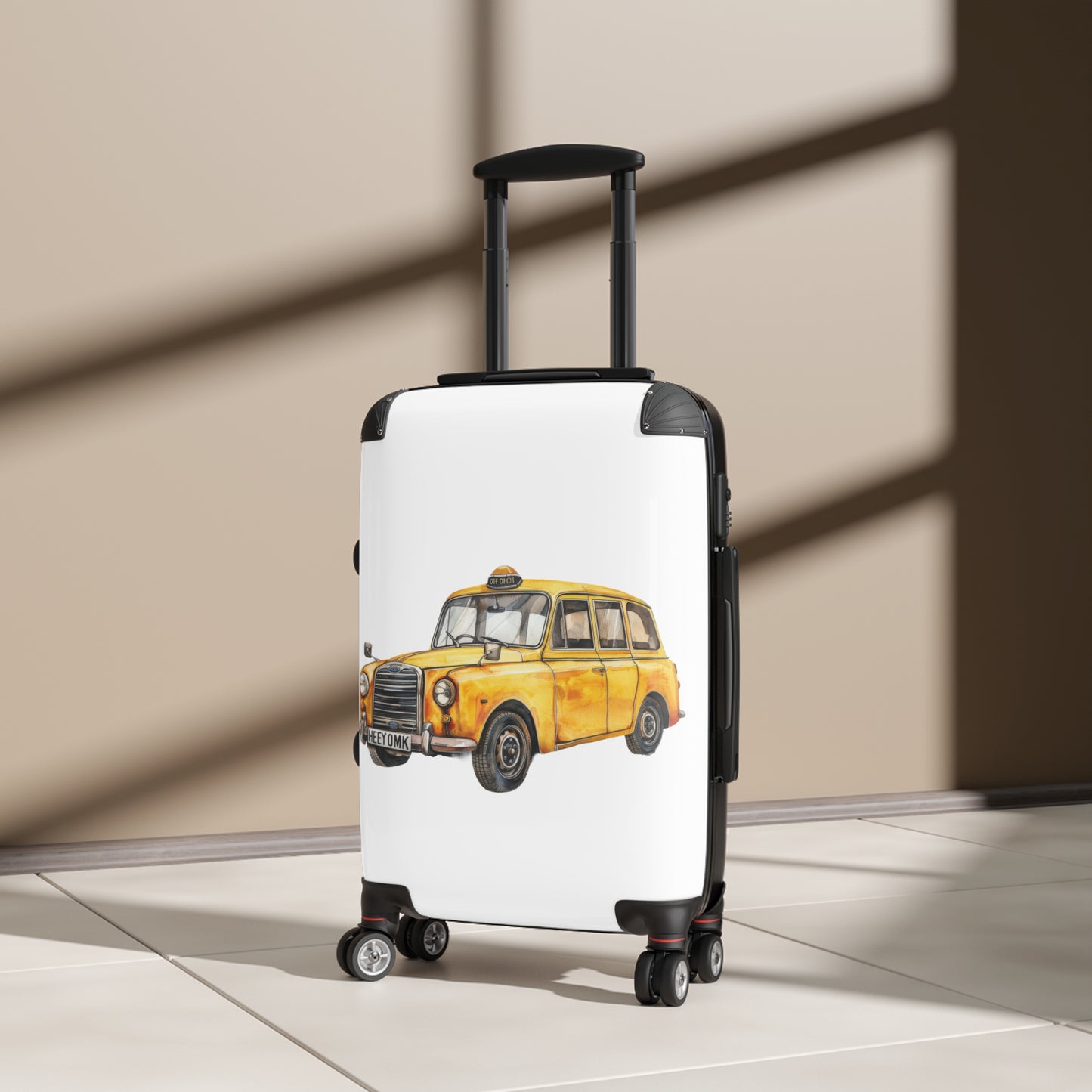 London Black Cab Illustration Suitcase