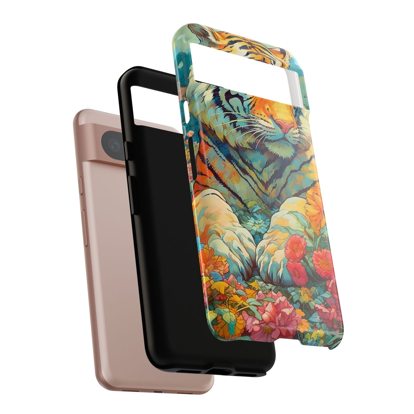Tiger Jungle Phone Case, Colorful Tough Cases, Animal Lover Gift, Nature Phone Cover, Wildlife Decor, Birthday Present