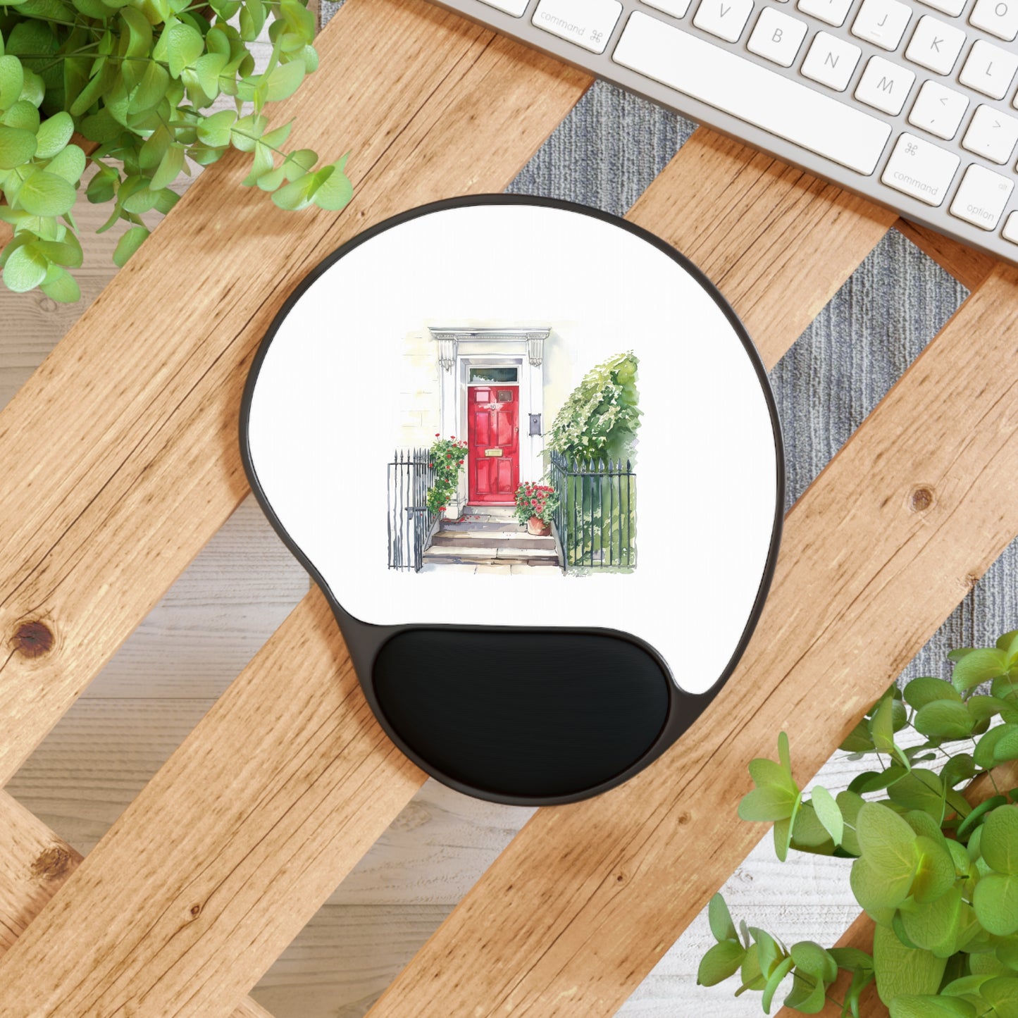 Charming Art Mouse Pad with Wrist Rest | Cute Desk Accessories, Office Decor, Gift for Home Office, Ergonomic Mousepad