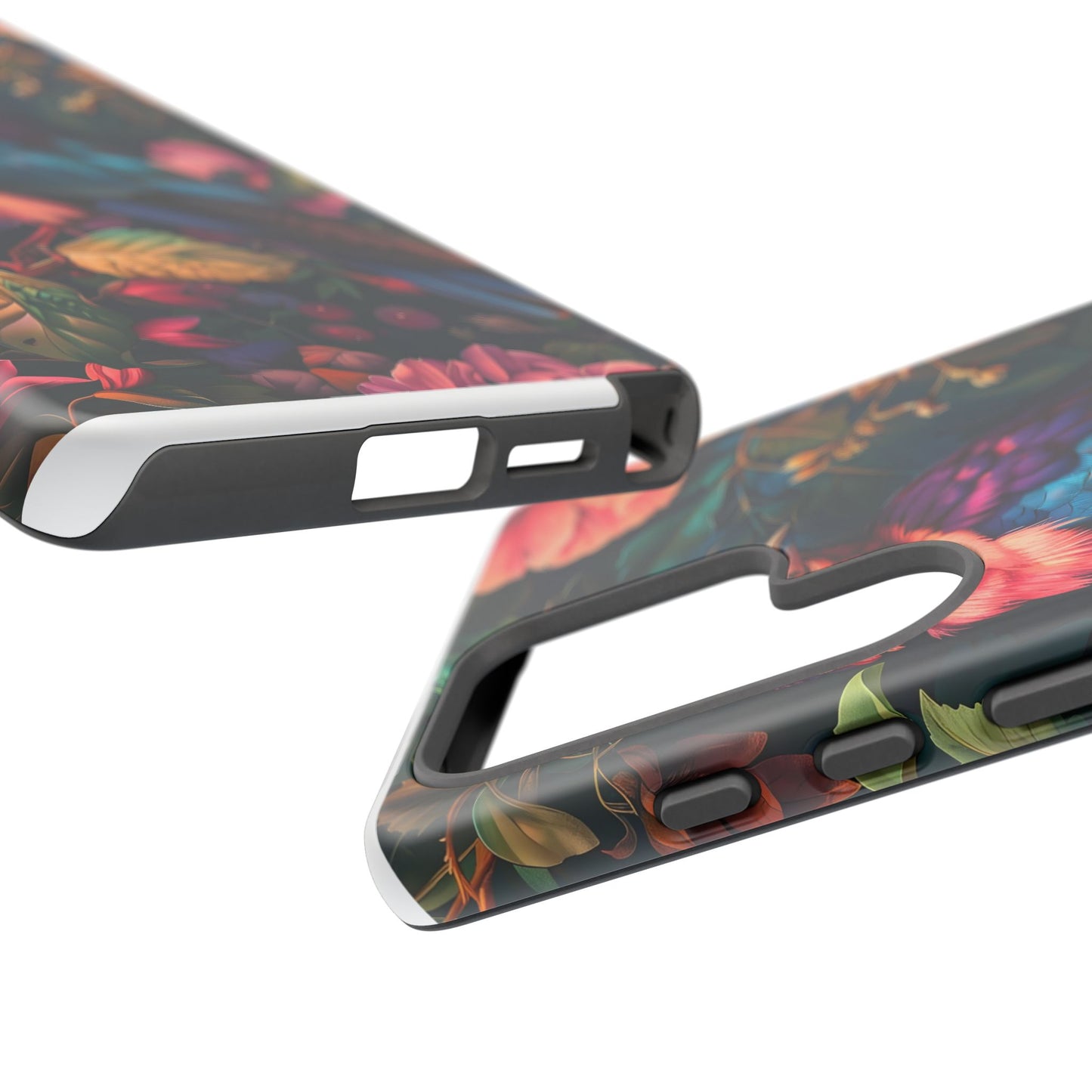 Tough Cases: Vibrant Tropical Bird Phone Case, Floral Smartphone Cover, Nature Lover Gift, Boho Phone Accessory, Cute Bird Case