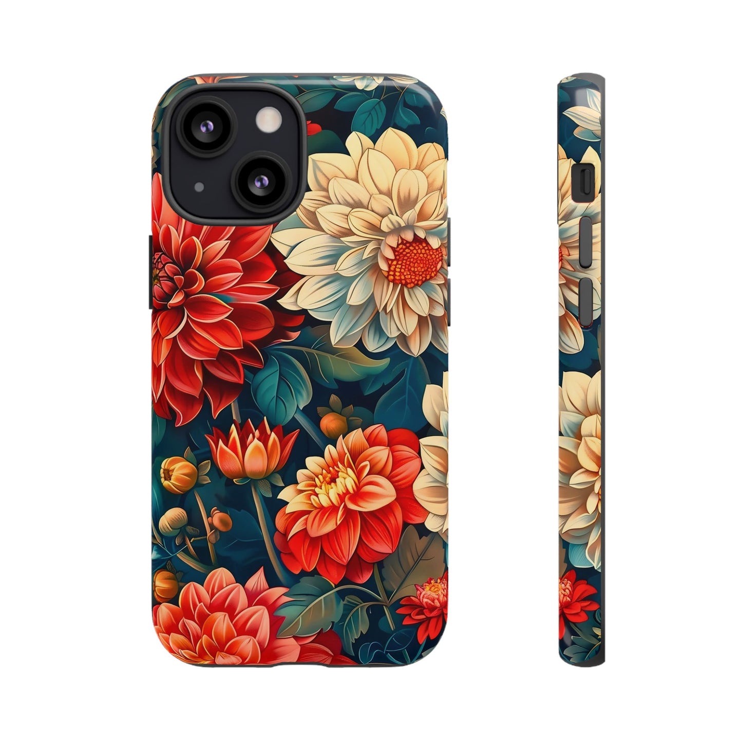 Floral Phone Case - Vibrant Tough Cases, Stylish Floral Cell Phone Cover, Gift for Her, Trendy Phone Accessory, Flower Design