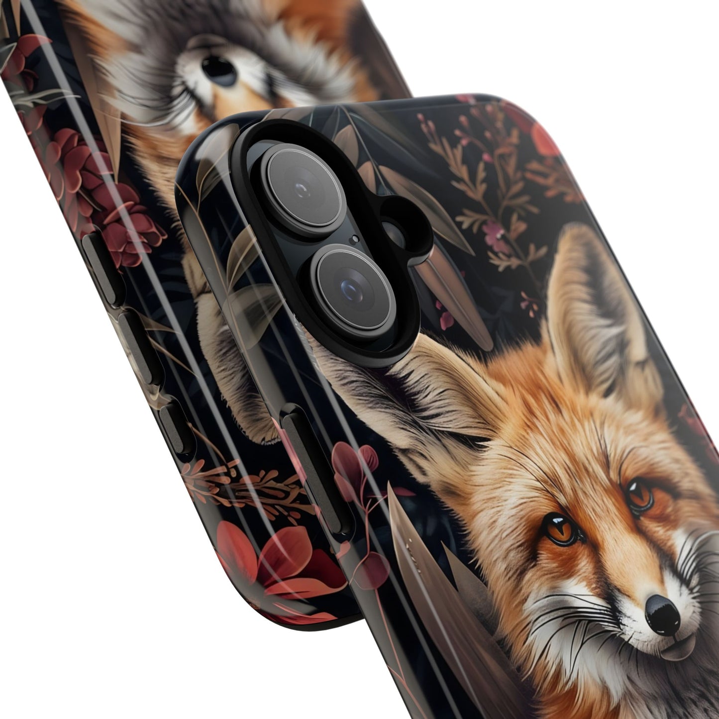 Fox Floral Phone Case, Tough Cases for Animal Lovers, Nature Themed Gift, Cute Phone Cover, Wild Fox Protector