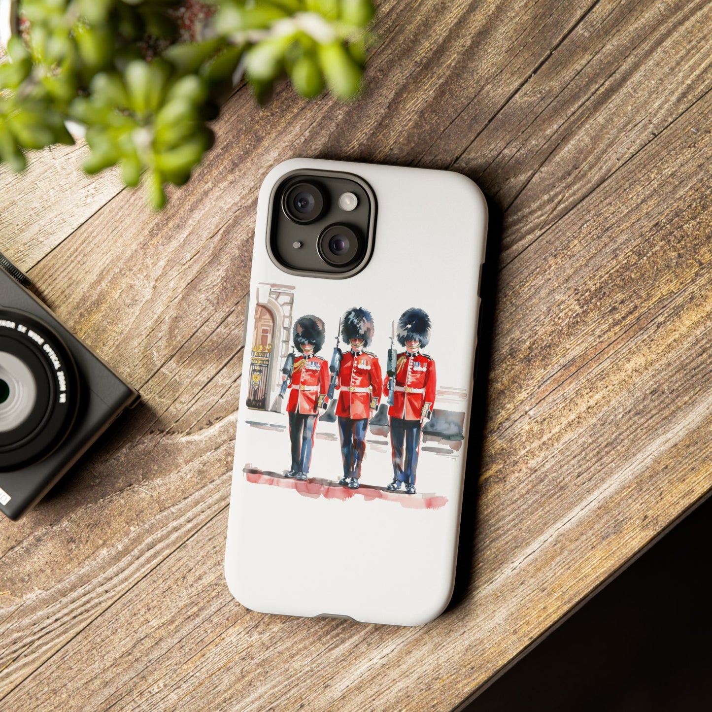 Phone Case with Royal Guard Design, Unique Cell Cover, London Souvenir, Tough Phone Case, Gift for Travelers, Stylish Street Photography