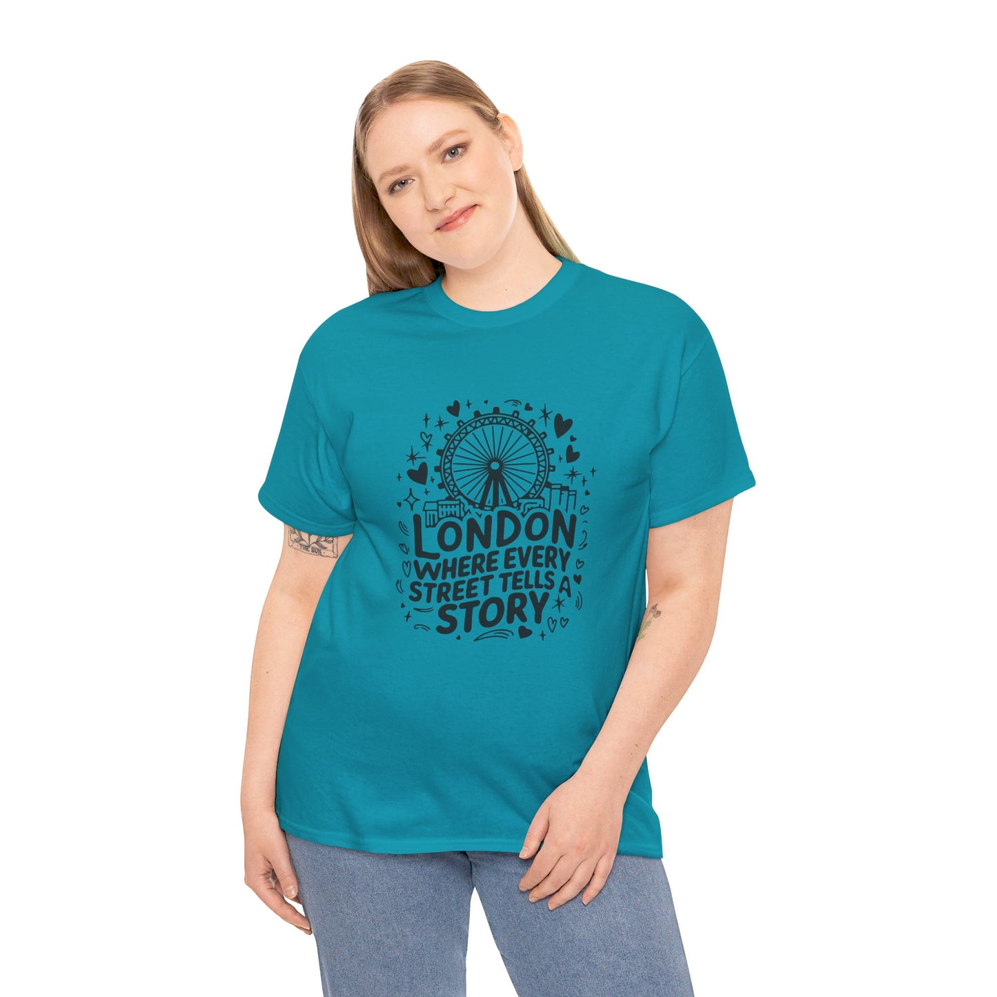 London Where Every Street Tells Story Versatile Unisex Heavy Cotton T-Shirt
