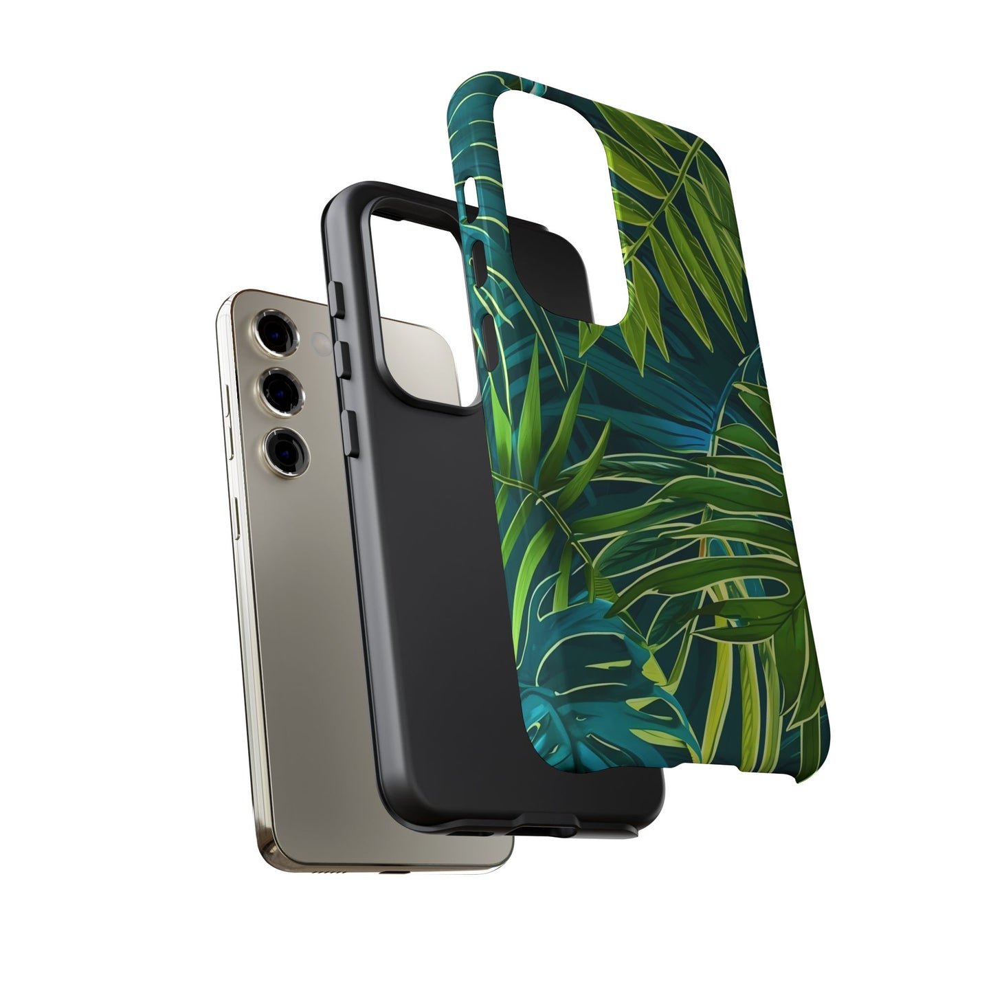 Tropical Phone Case - Durable Green Leaf Design, Eco-Friendly Gift, Trendy Accessory, Nature Lover's Case, Summer Vibes