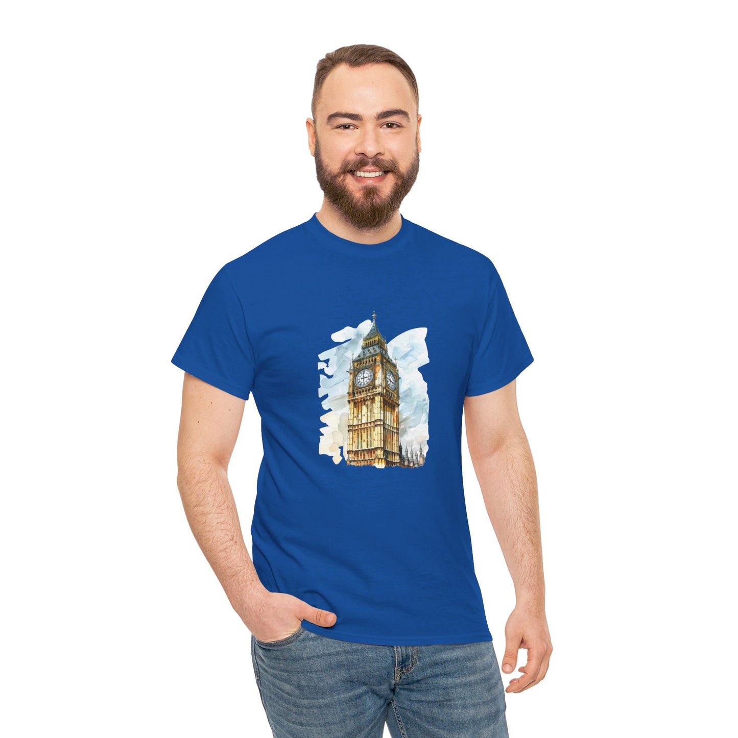 London Clock Tower - Iconic Big Ben Trendy Unisex Heavy Cotton T-Shirt