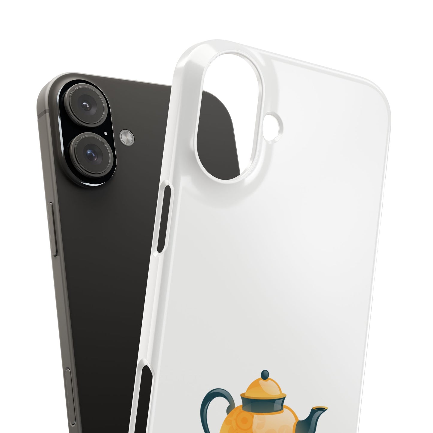 Cute Teapot Slim Phone Case, Tea Lover Gift, Stylish Phone Cover, Unique Gadget Accessory, Phone Protector for Tea Enthusiasts