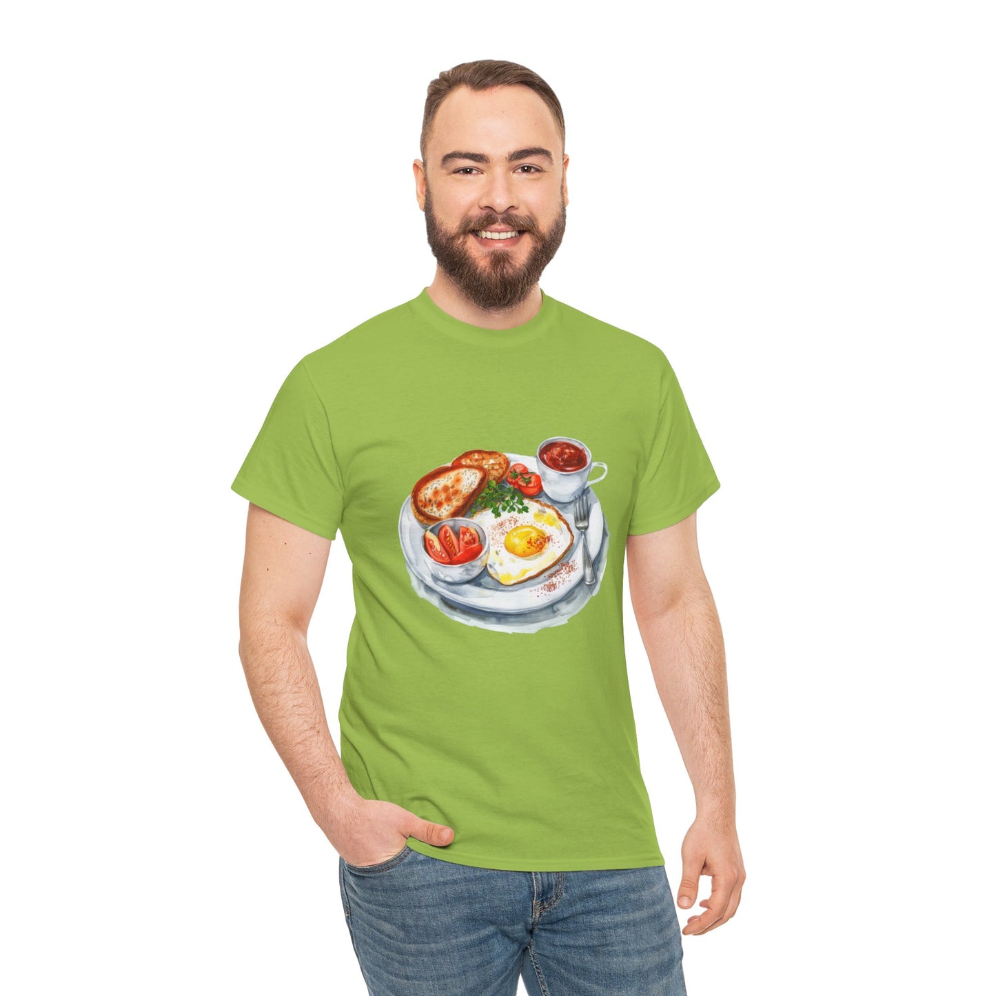 Unisex Heavy Cotton T-Shirt - Elegant and Opulent Morning Elegant Feast