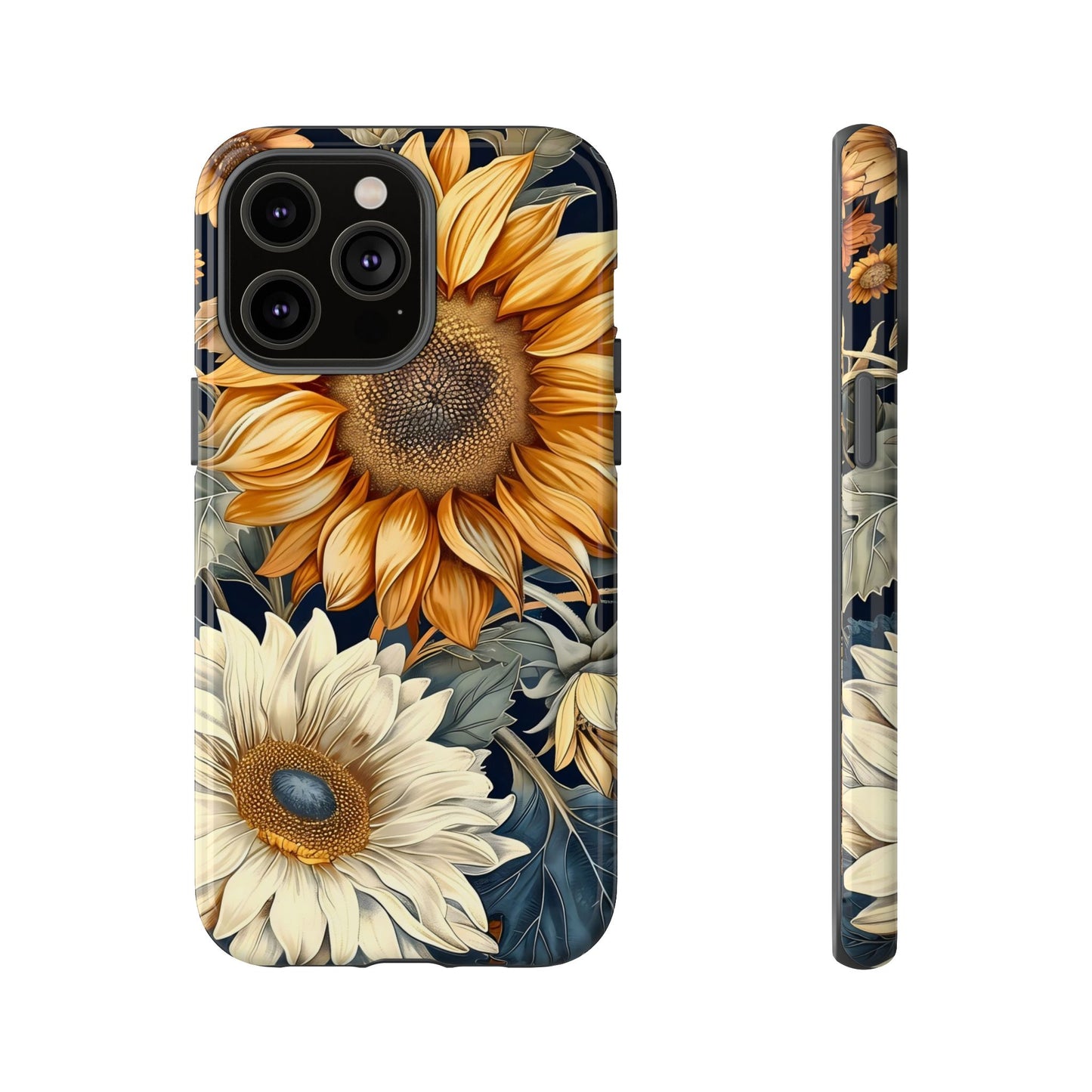 Sunflower Phone Case, Floral Tough Phone Cover, Gift for Nature Lovers, Phone Accessories, Sunflower Gifts