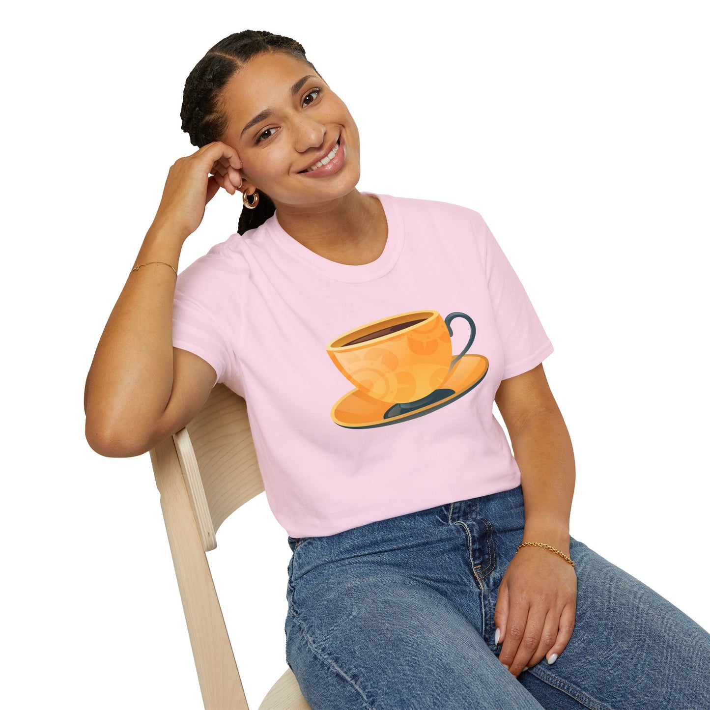 Unisex Softstyle T-Shirt - Elegant British Tea Cup - Classic Tea Time Style