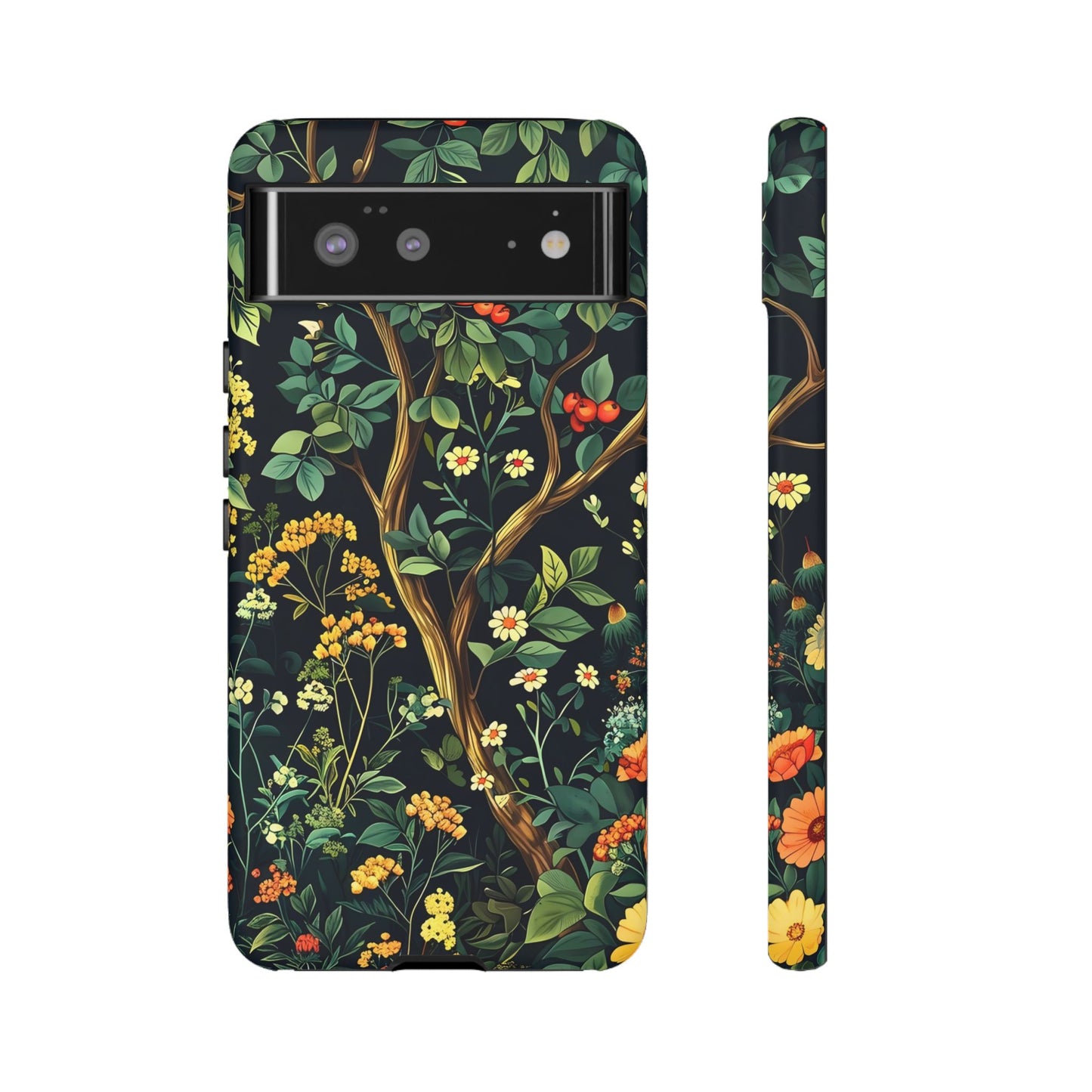 Floral iPhone Case, Nature Inspired Tough Case, Botanical Phone Cover, Eco-Friendly Gift, Unique Floral Design