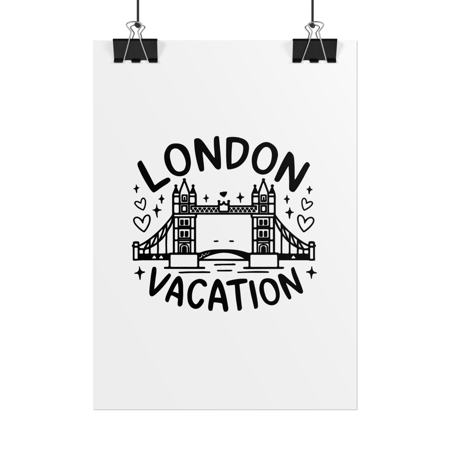 London Vacation Rolled Poster - Travel Decor for Home, Wall Art Print, Gift for Travelers, London Artwork, Holiday Gift Idea
