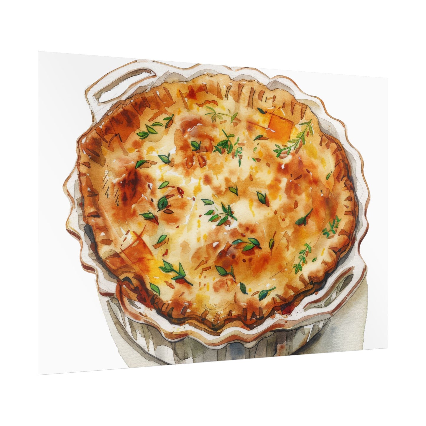 Delicious Quiche Rolled Posters for Kitchen Decor, Culinary Art, Foodie Wall Art, Gift for Chefs, Cooking Enthusiasts, Home Decor