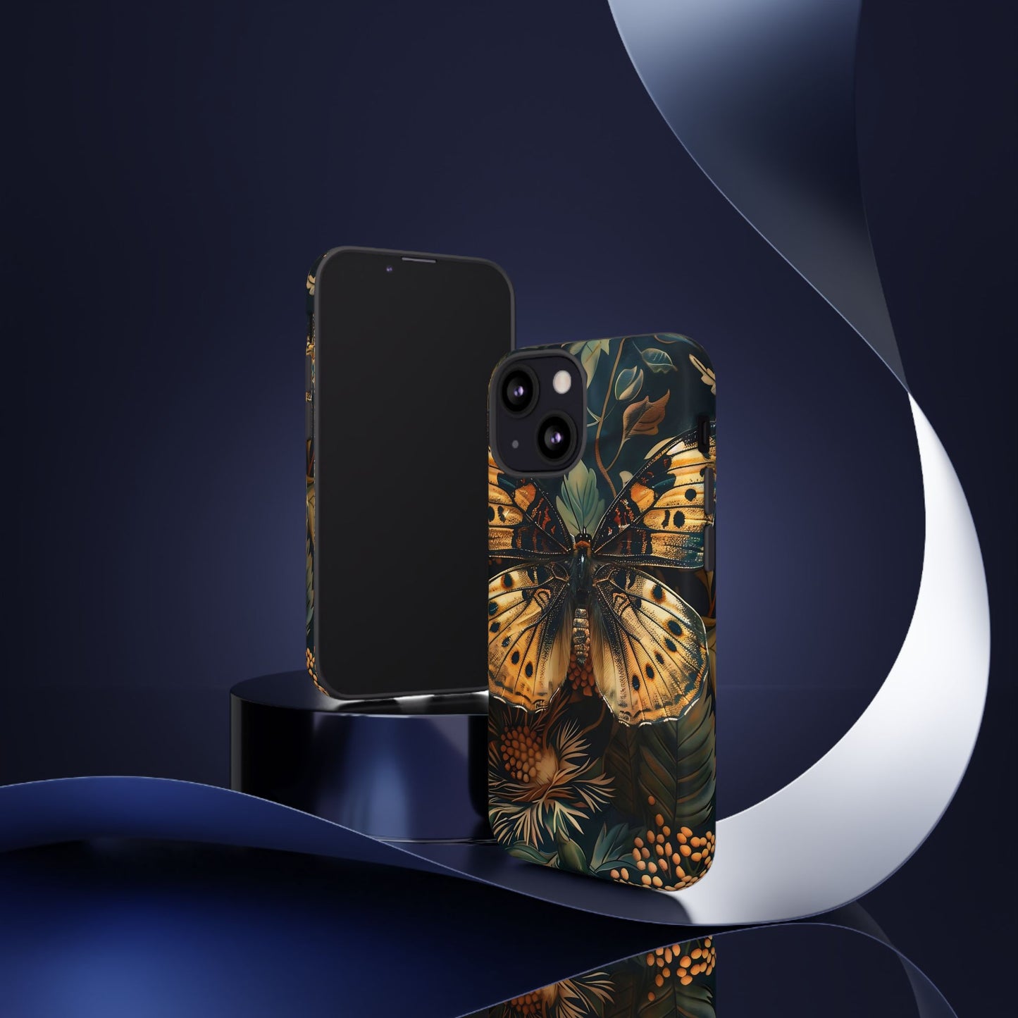 Butterfly Floral Phone Case, Tough Cases, Protective Cover, Unique Gift, Nature Lover, Art Print, Spring Decor
