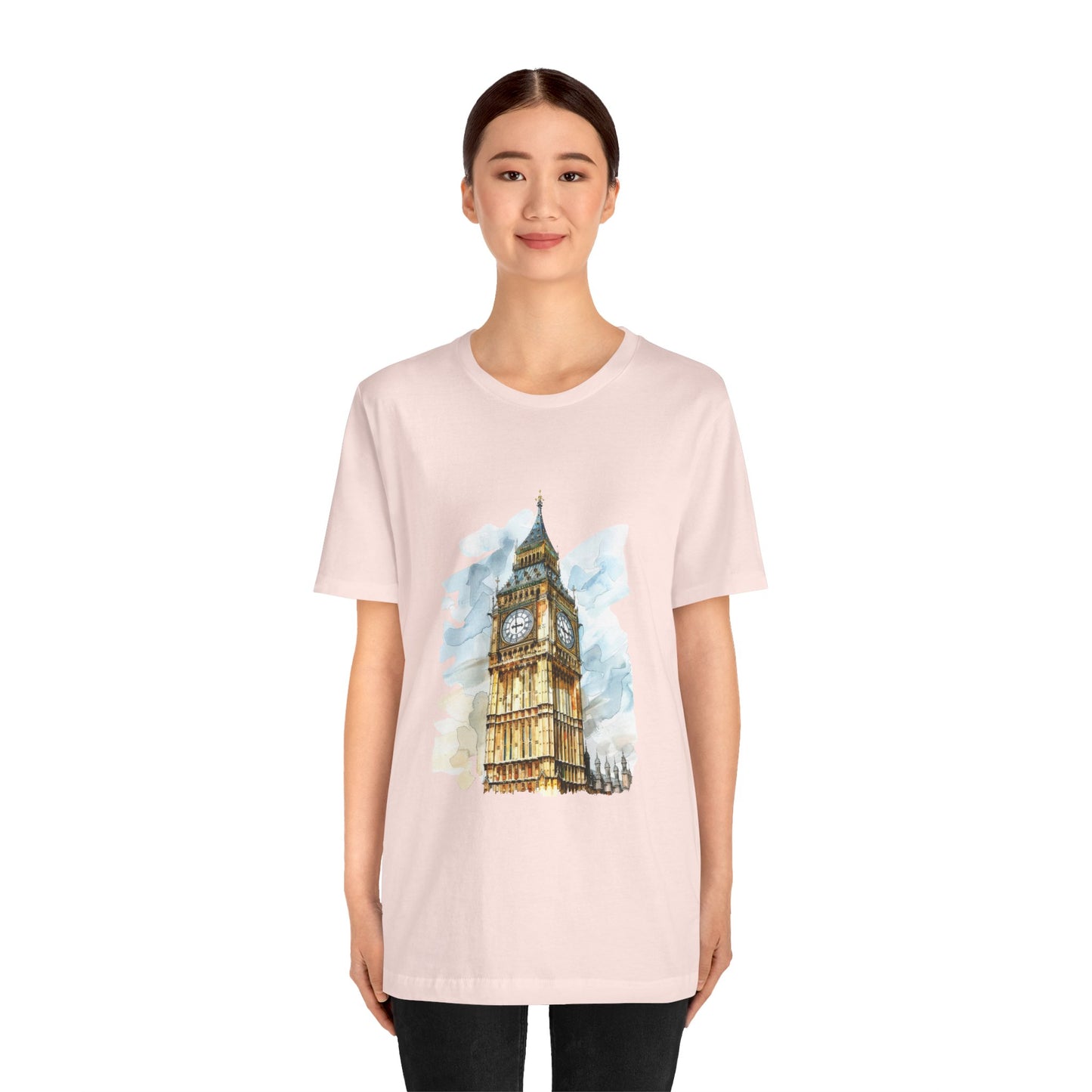 Unisex Jersey Short Sleeve Tee - Iconic Big Ben Clock Tower Design - London Landmark