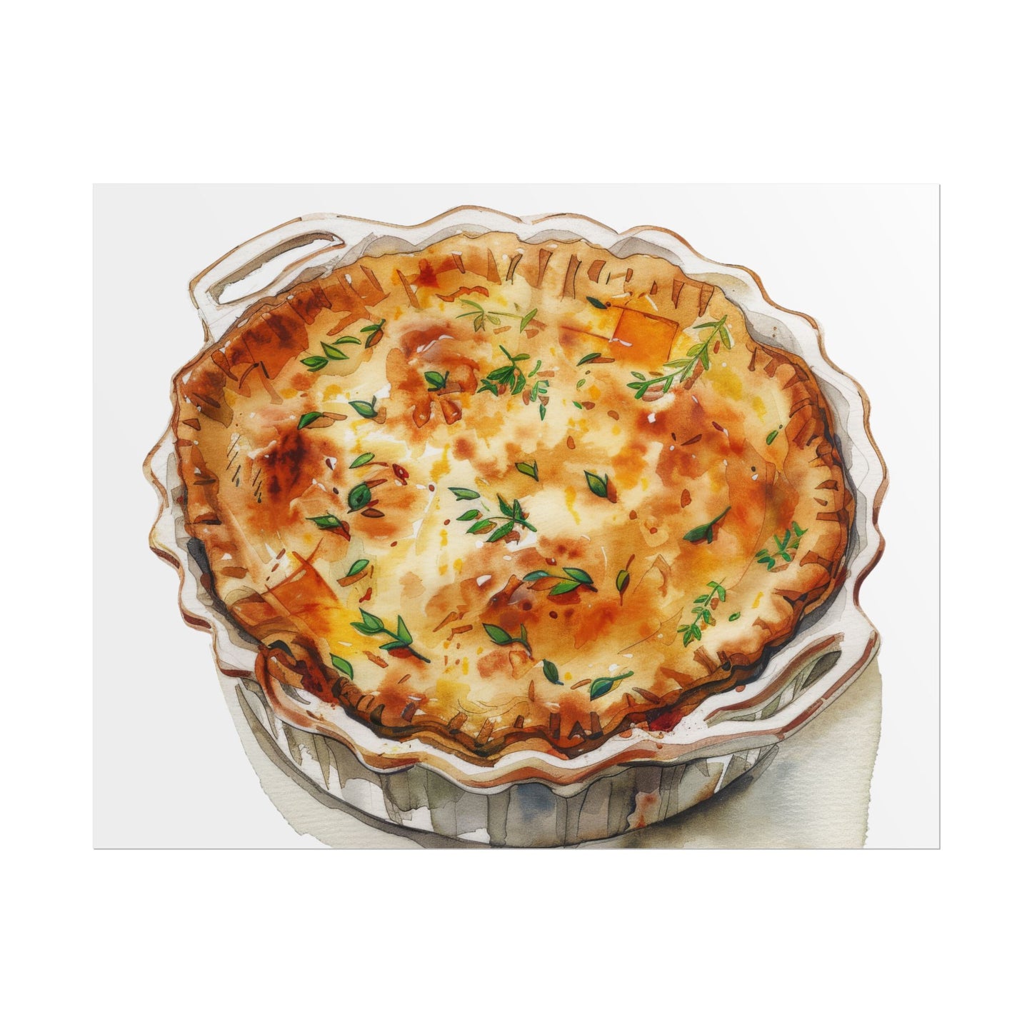 Delicious Quiche Rolled Posters for Kitchen Decor, Culinary Art, Foodie Wall Art, Gift for Chefs, Cooking Enthusiasts, Home Decor